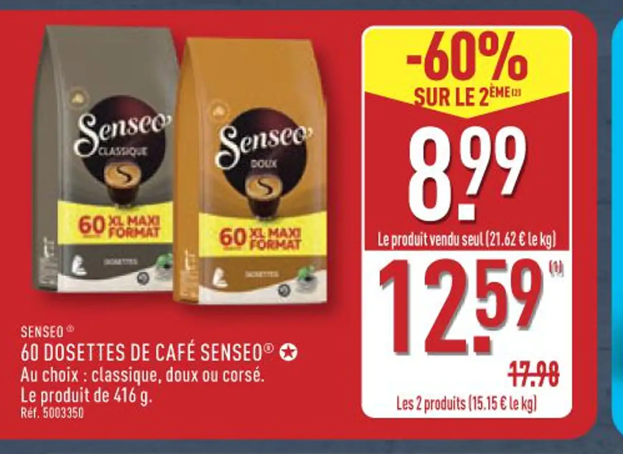60 DOSETTES DE CAFÉ SENSEO®