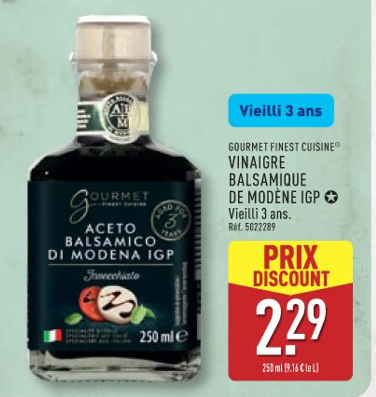 GOURMET FINEST CUISINE VINAIGRE BALSAMIQUE DE MODÈNE IGP