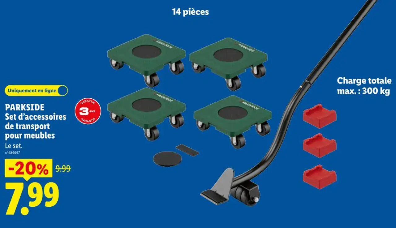 Set d'accessoires de transport pour meubles