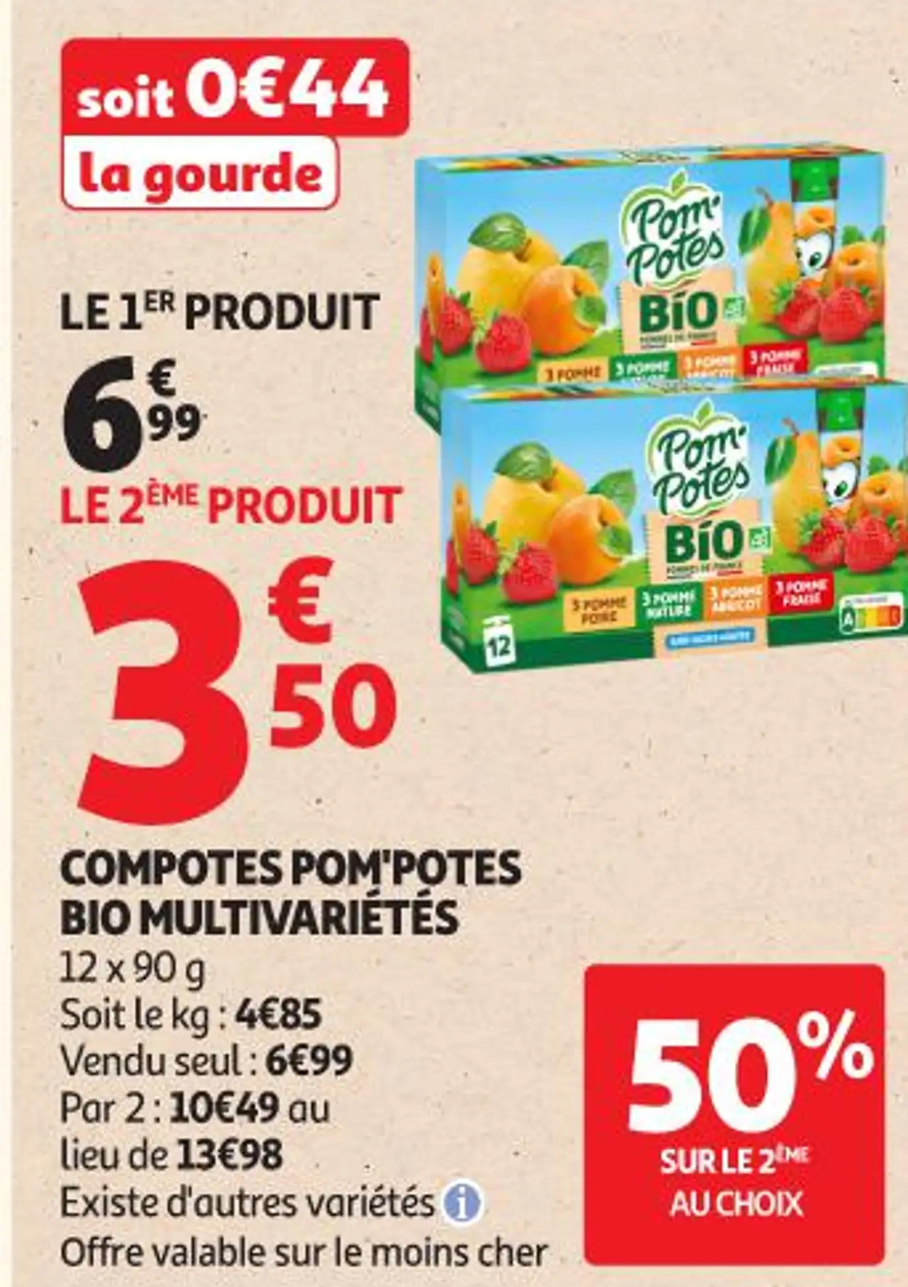 COMPOTES POM'POTES BIO MULTIVARIÉTÉS
