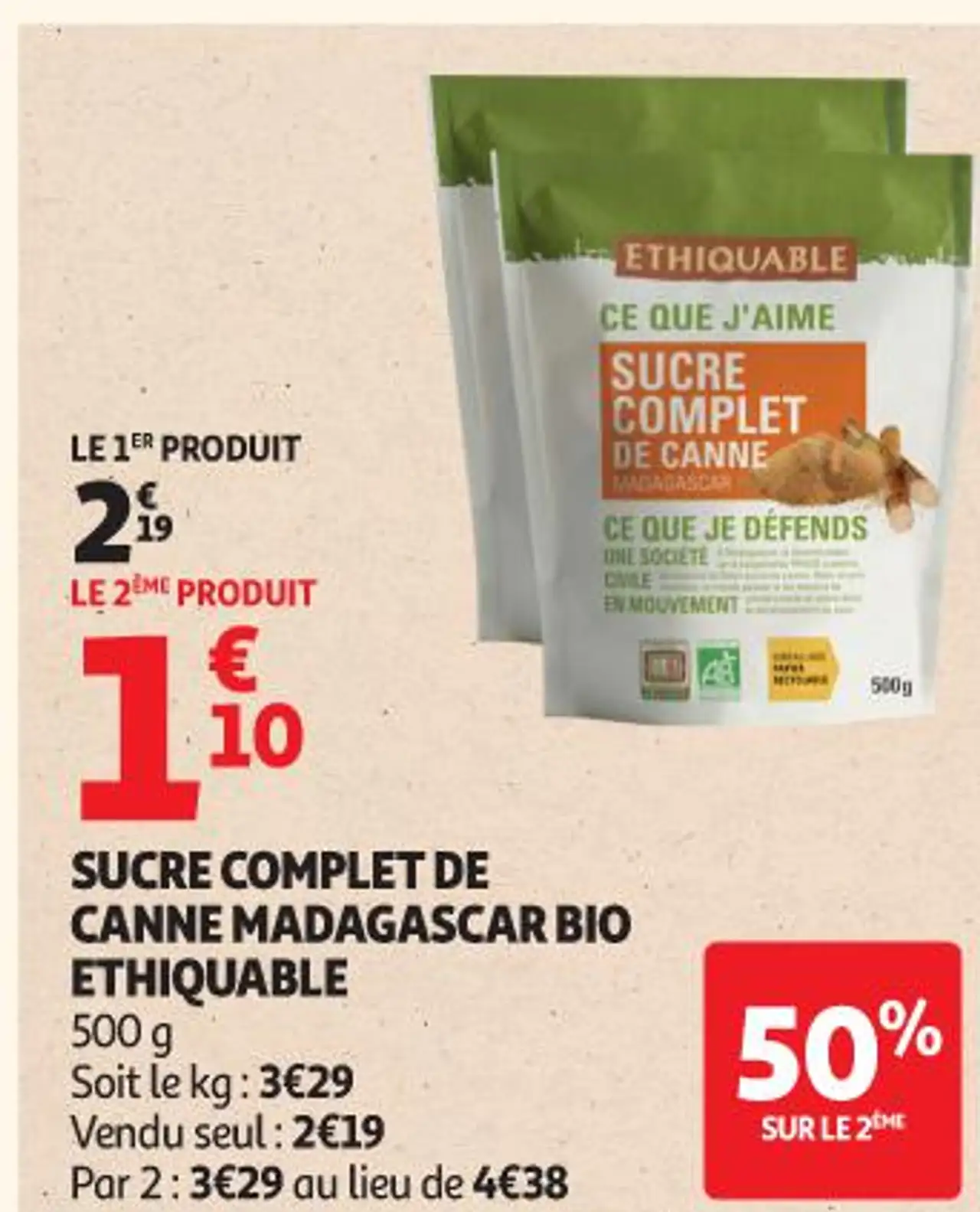 SUCRE COMPLET DE CANNE MADAGASCAR BIO ETHIQUABLE