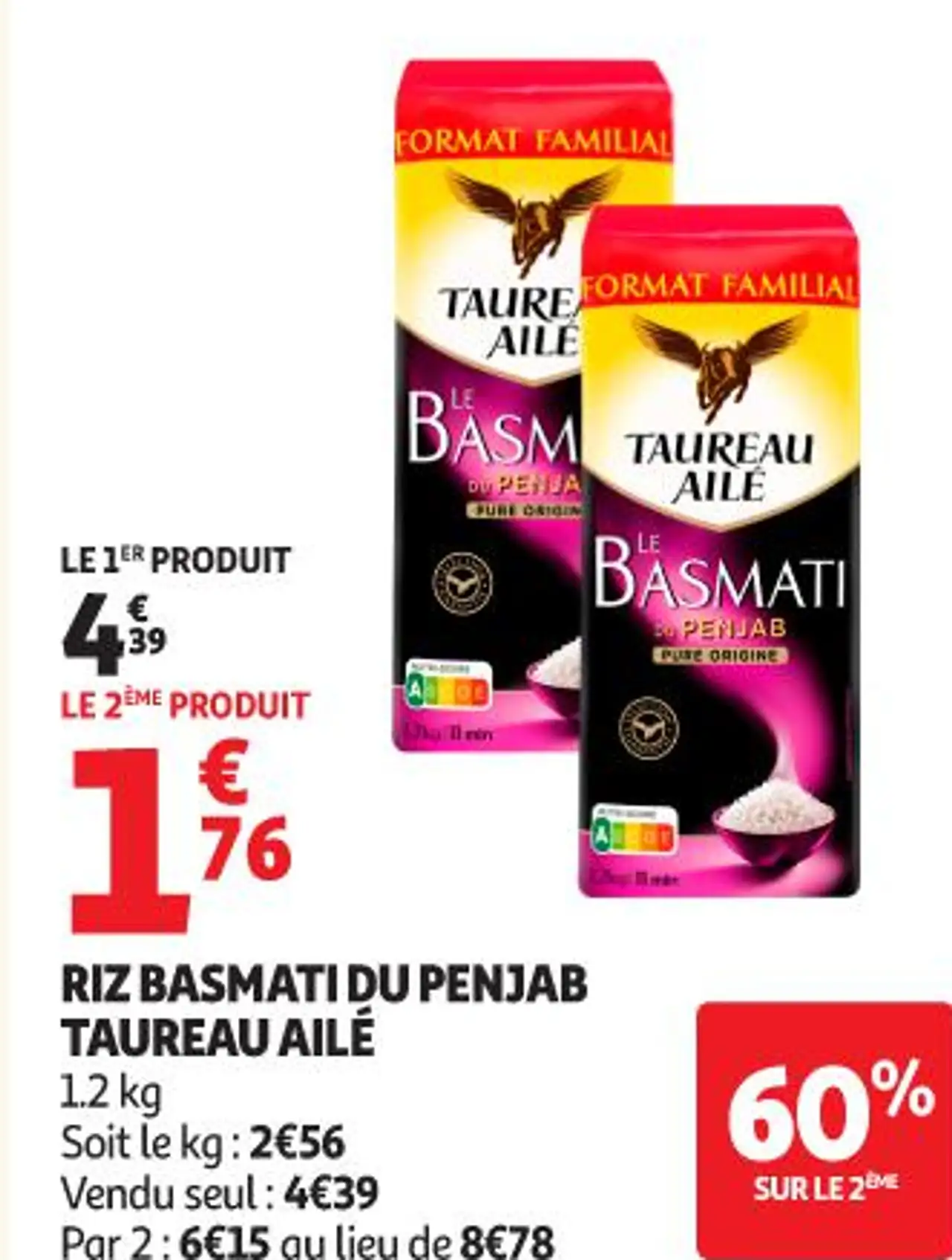 RIZ BASMATI DU PENJAB TAUREAU AILÉ