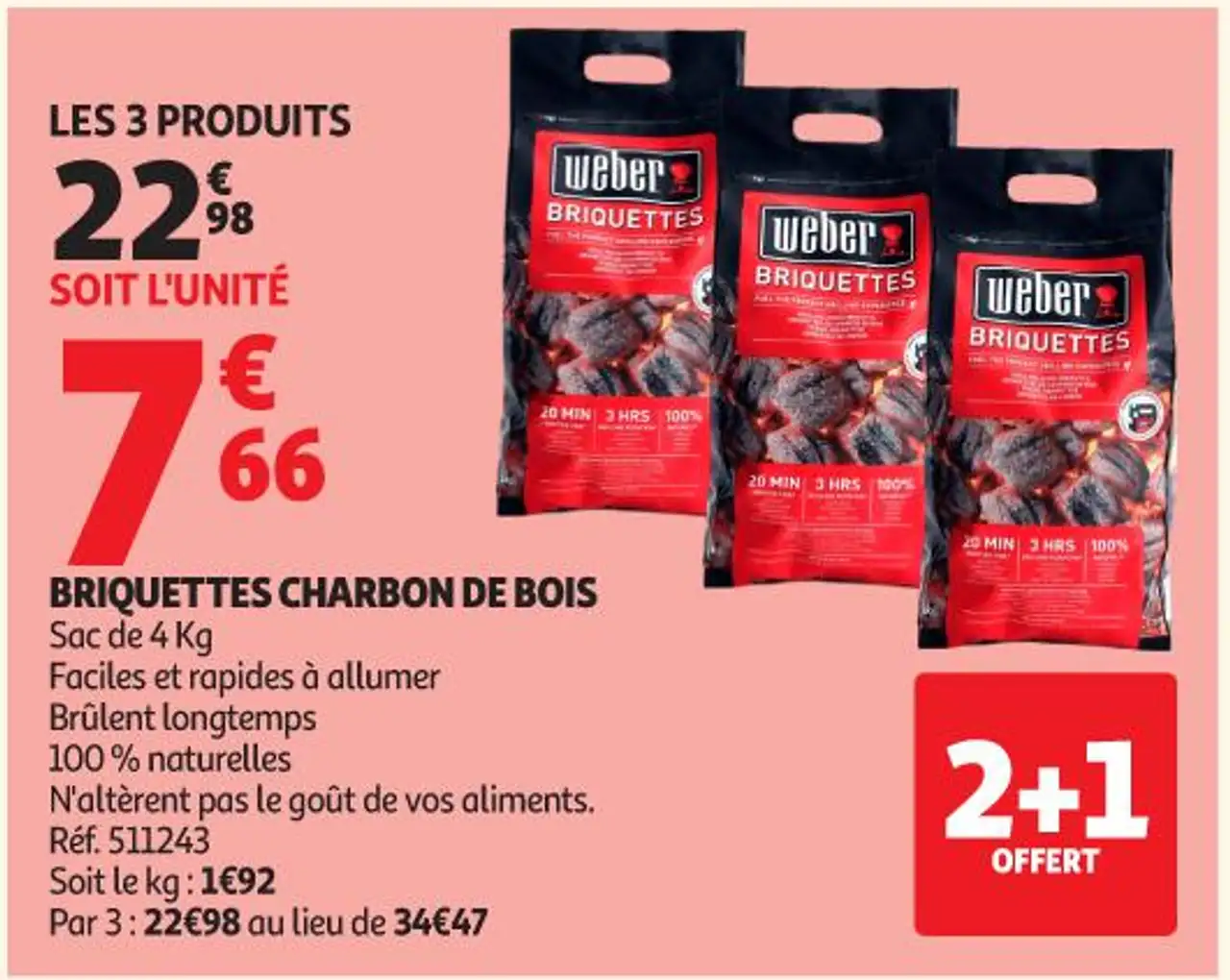 Weber Briquettes Charbon de Bois