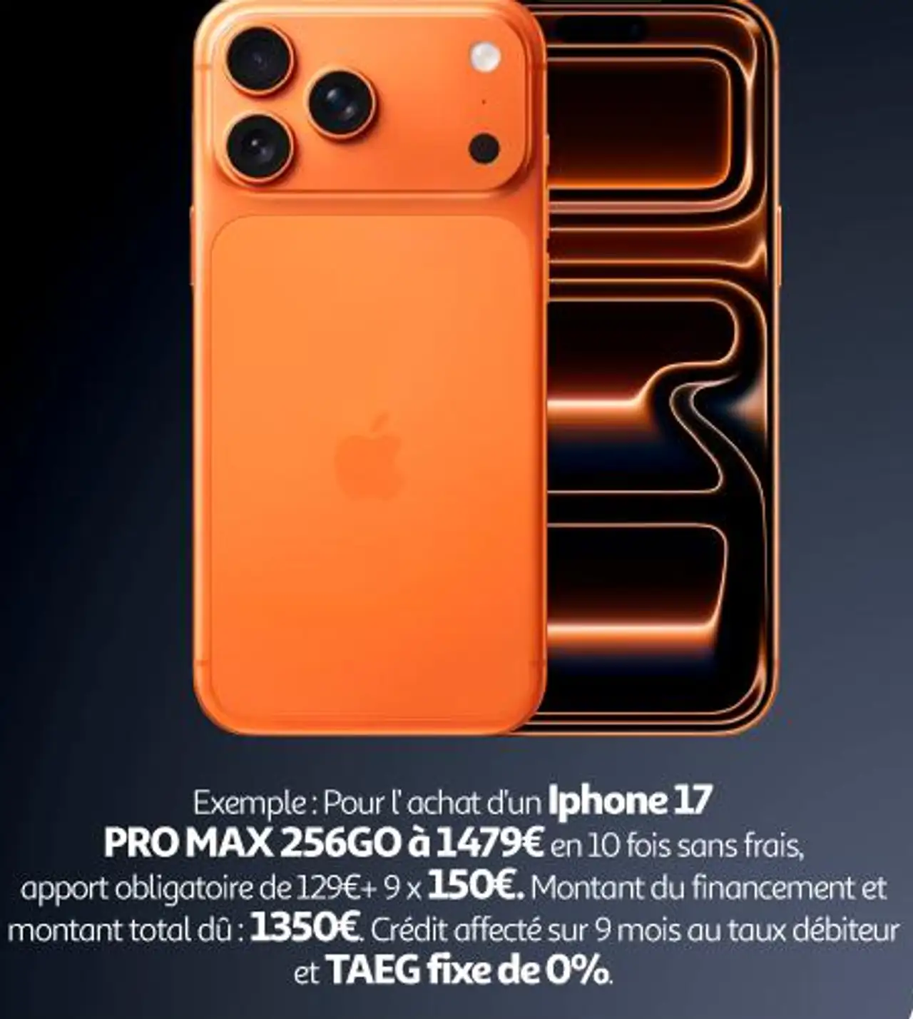 Iphone 17 PRO MAX 256GO