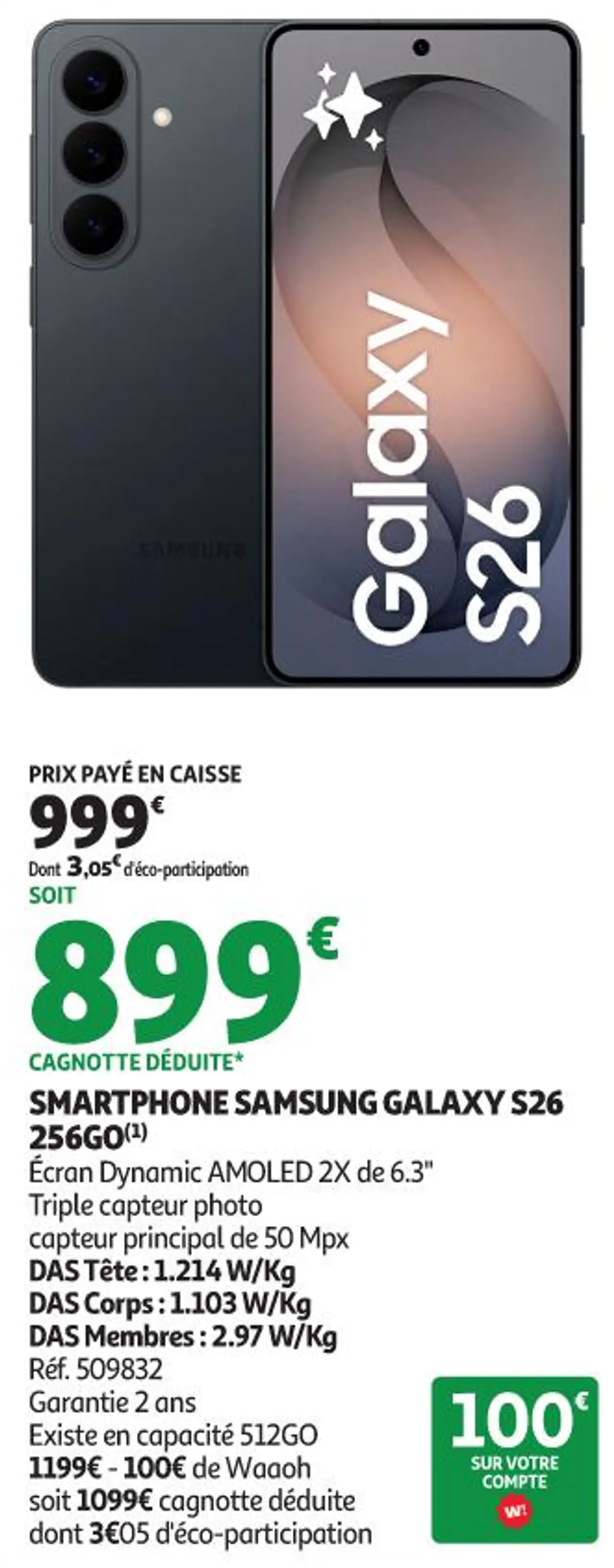 SMARTPHONE SAMSUNG GALAXY S26 256GO(1)