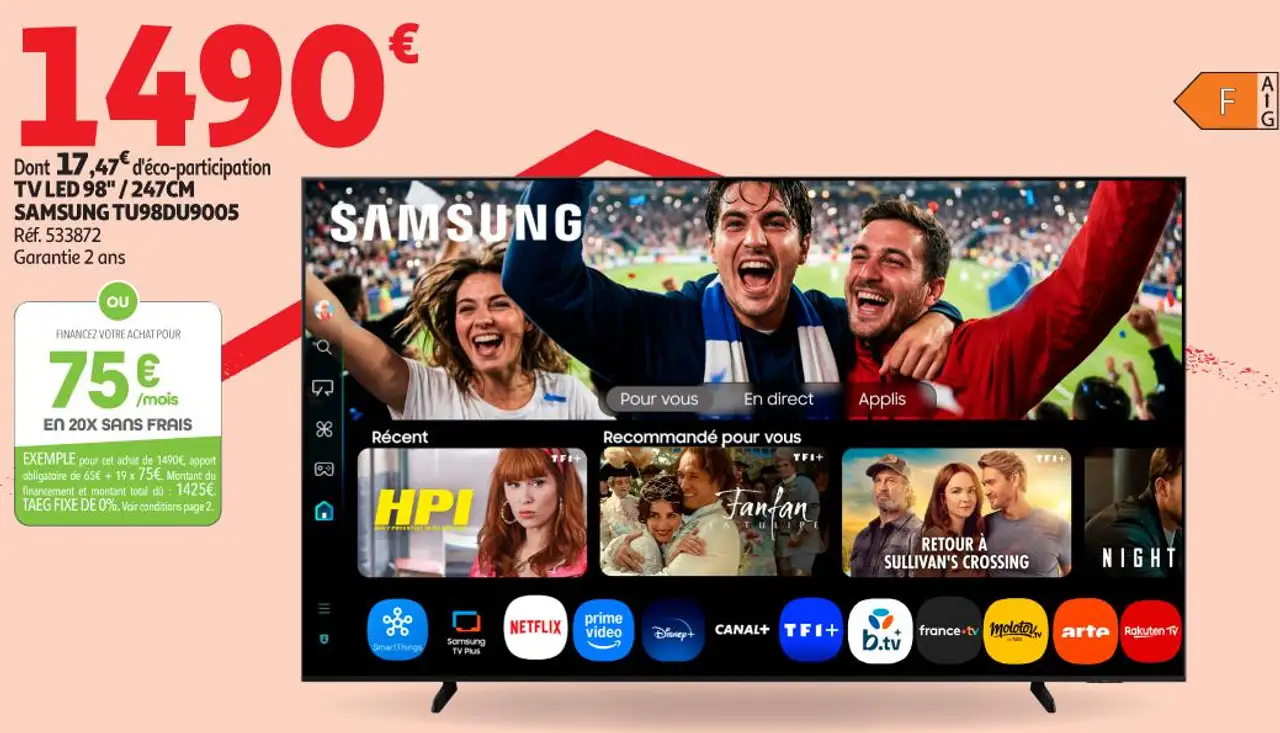 TV LED 98" / 247CM SAMSUNG TU98DU9005