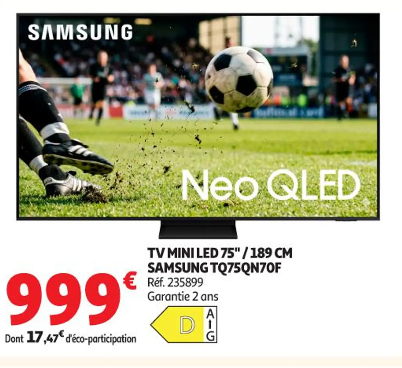 TV MINI LED 75" / 189 CM SAMSUNG TQ75QN70F