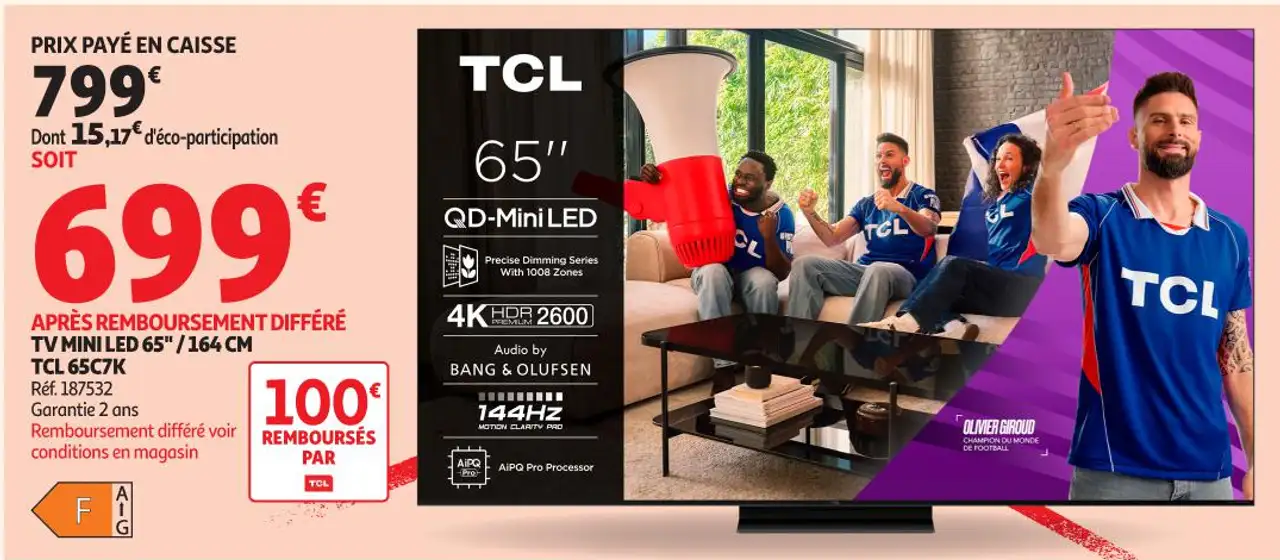 TV MINI LED 65" / 164 CM TCL 65C7K