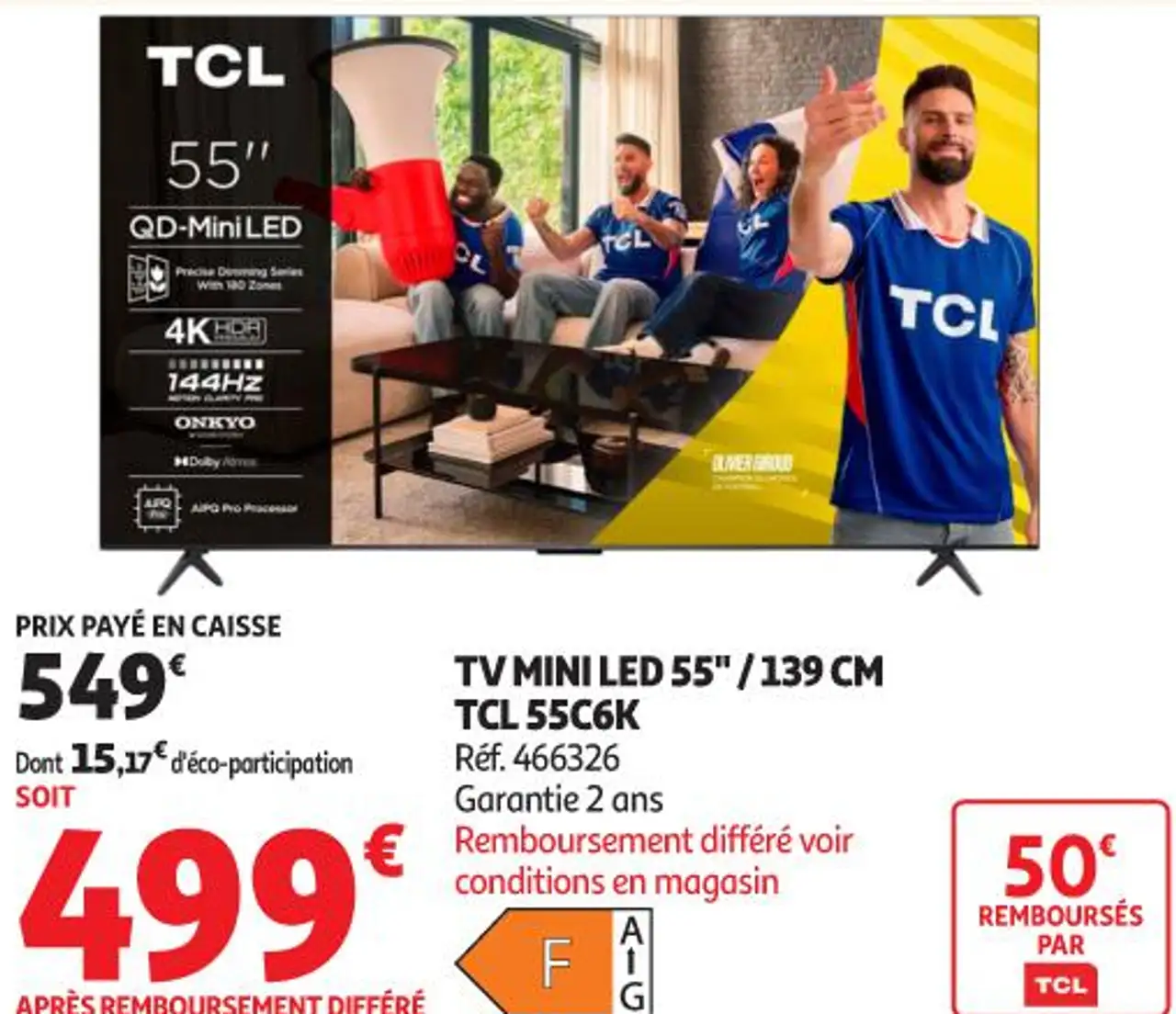 TV MINI LED 55" / 139 CM TCL 55C6K