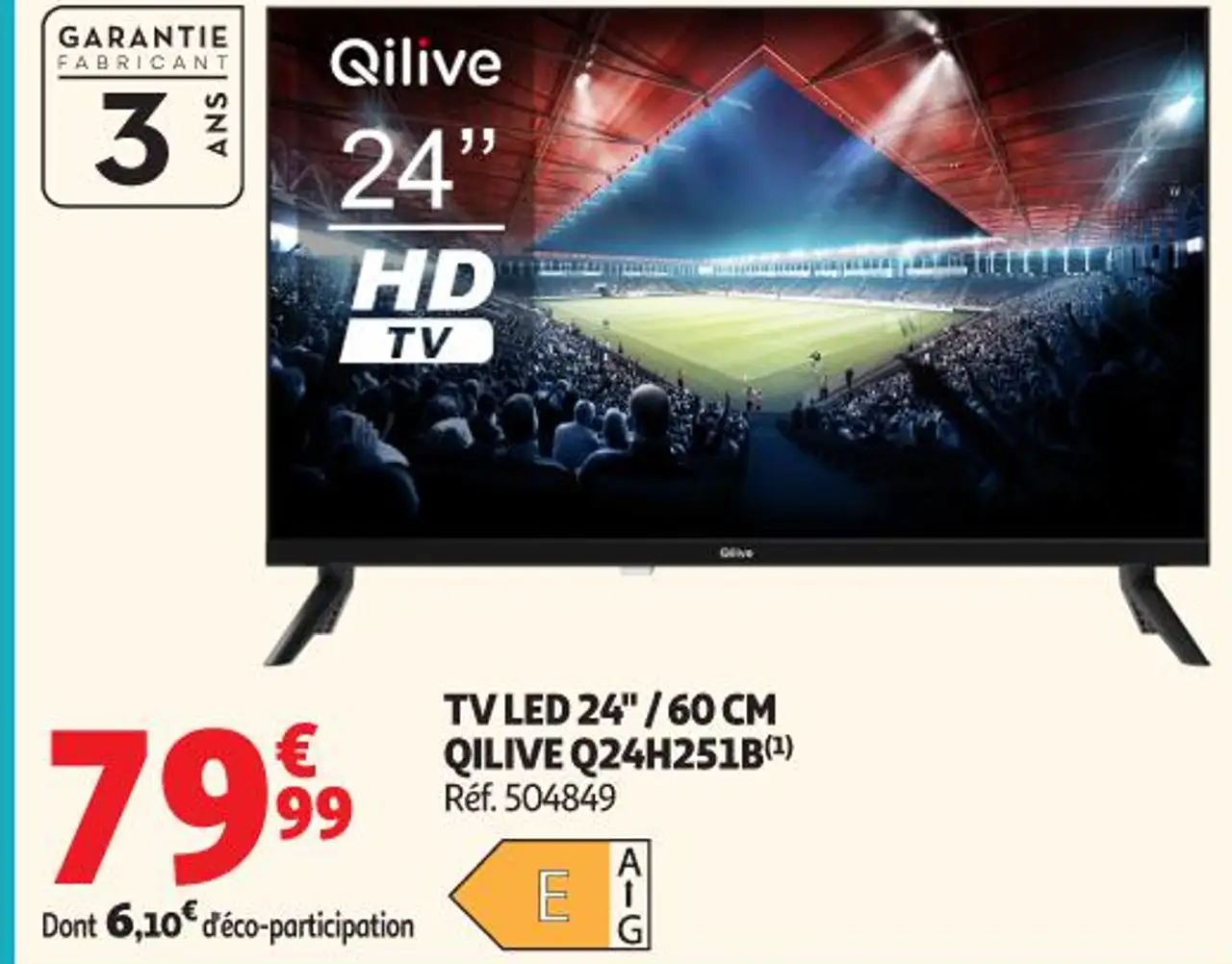 TV LED 24" / 60 CM QILIVE Q24H251B(1)
