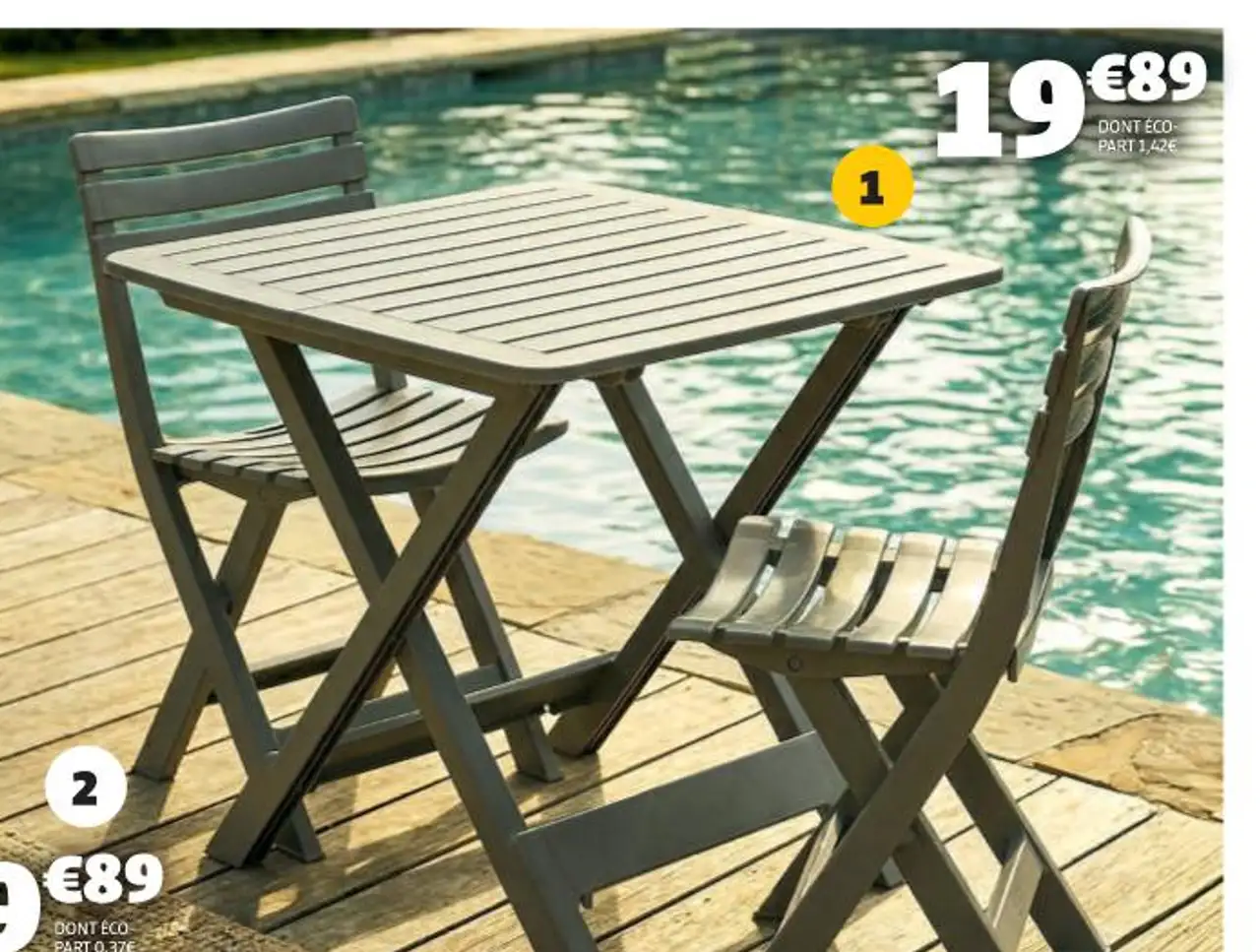 TABLE RELAX DIM. 72X79X70 CM, STRUCTURE POLYPROPYLÈNE