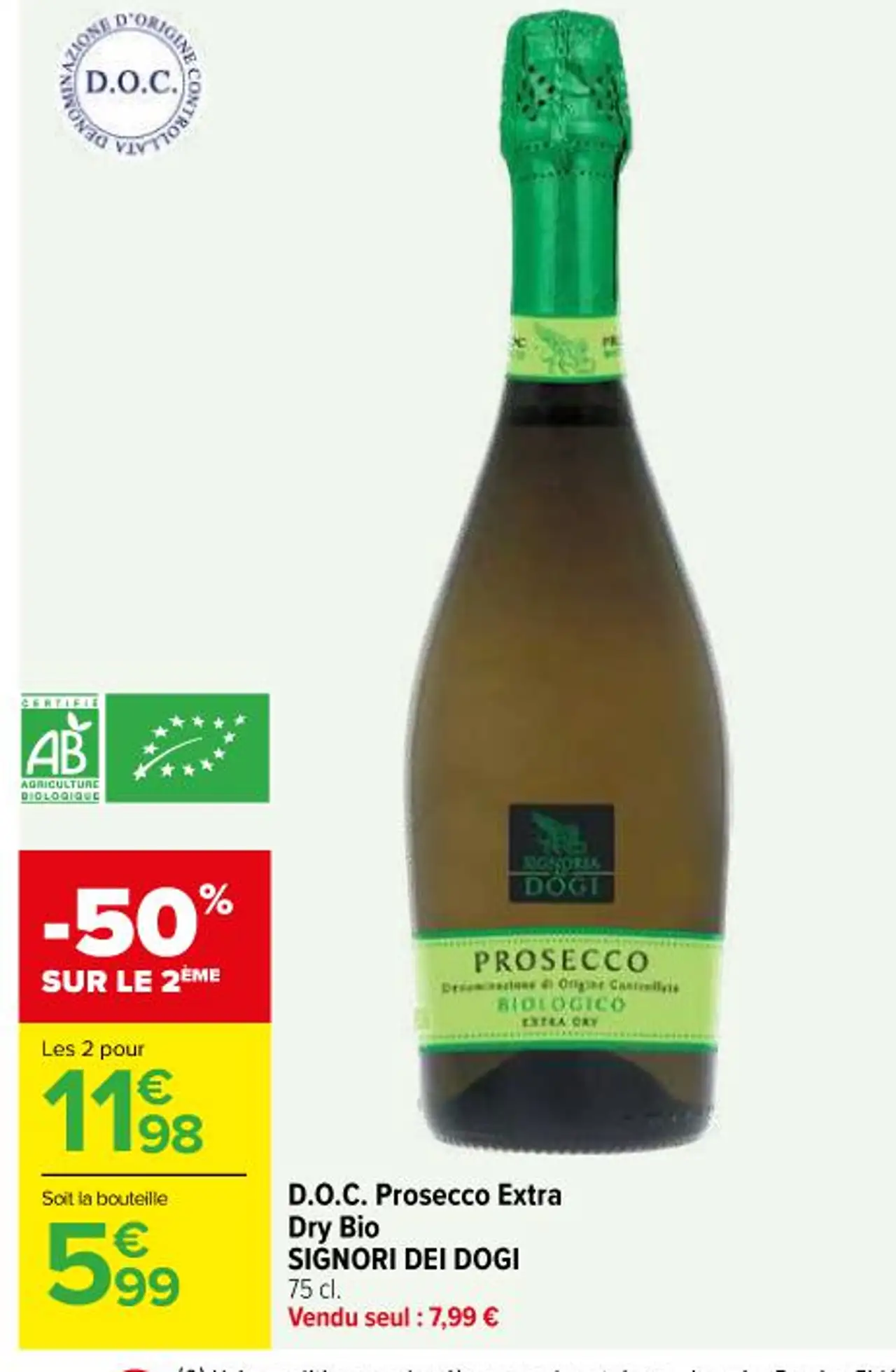 D.O.C. Prosecco Extra Dry Bio SIGNORI DEI DOGI