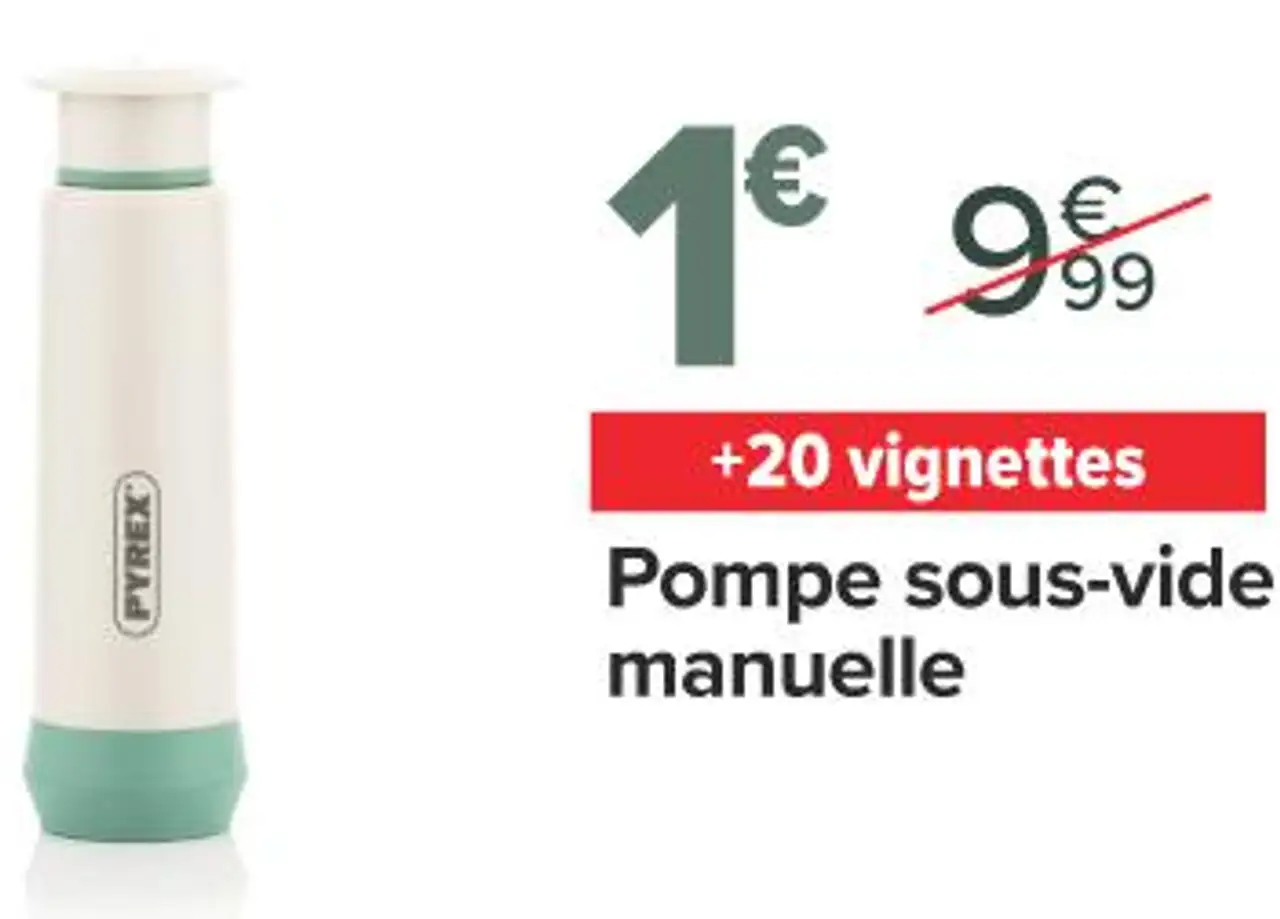 Pyrex Pompe sous-vide manuelle