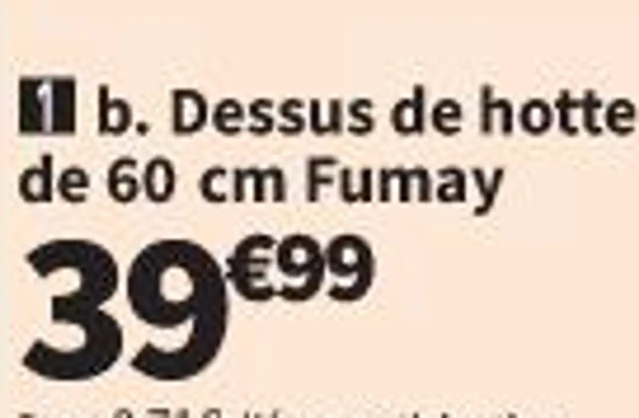Dessus de hotte de 60 cm Fumay