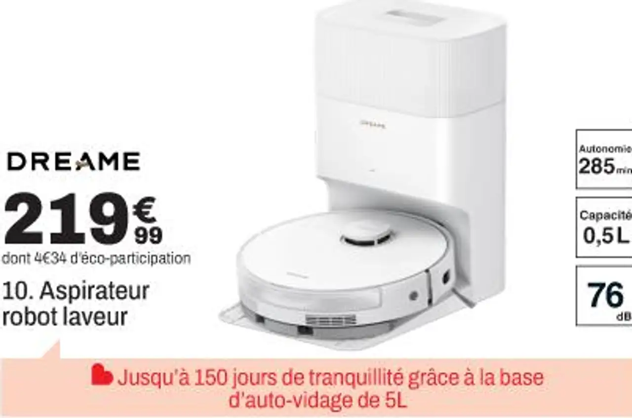 DREAME Aspirateur robot laveur