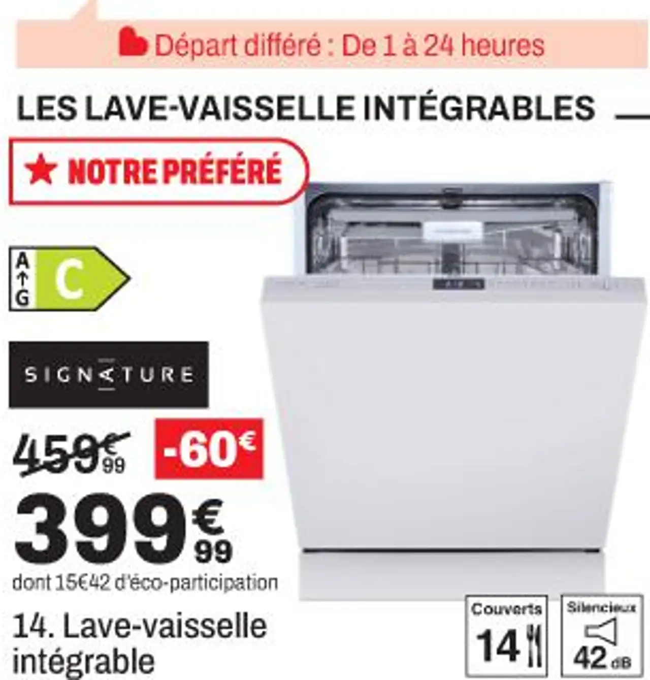 SIGNATURE 14. Lave-vaisselle intégrable
