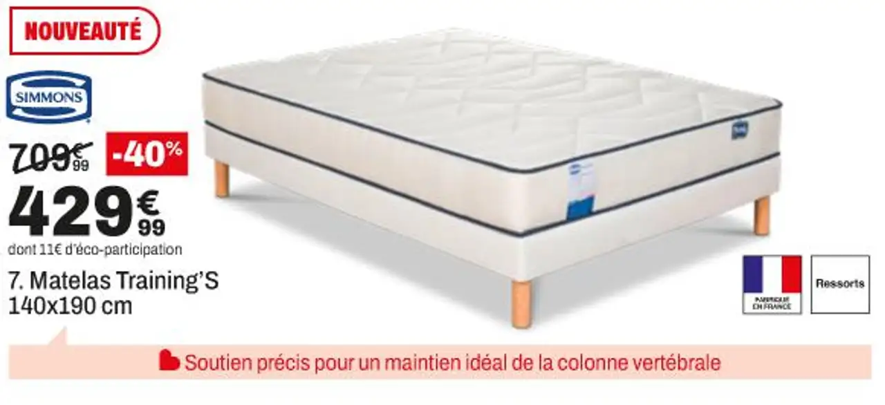 7. Matelas Training's 140x190 cm
