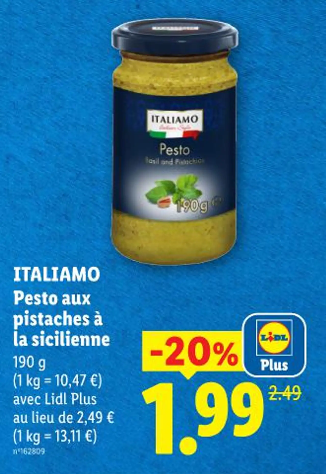 ITALIAMO Pesto aux pistaches à la sicilienne