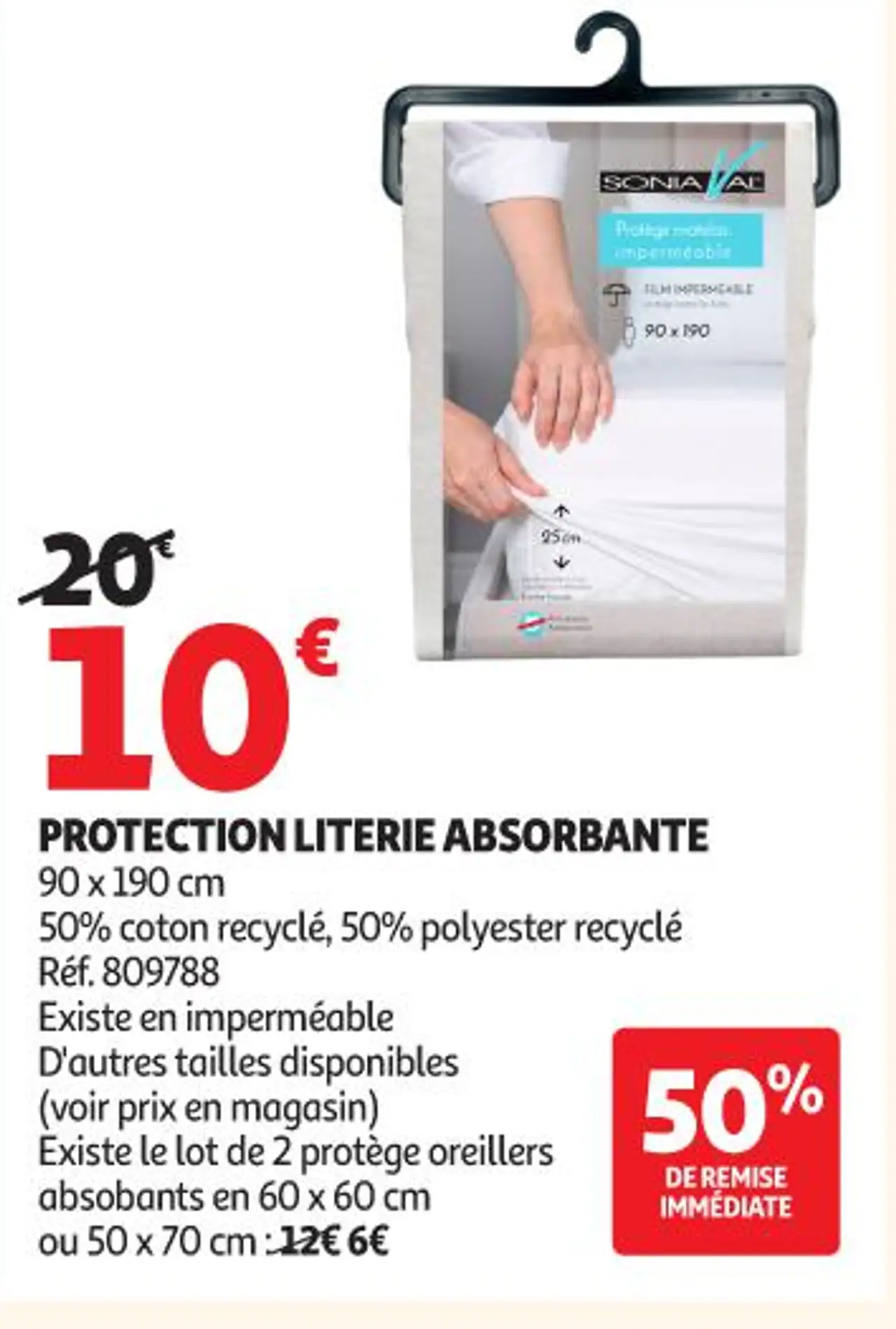 Protection literie absorbante