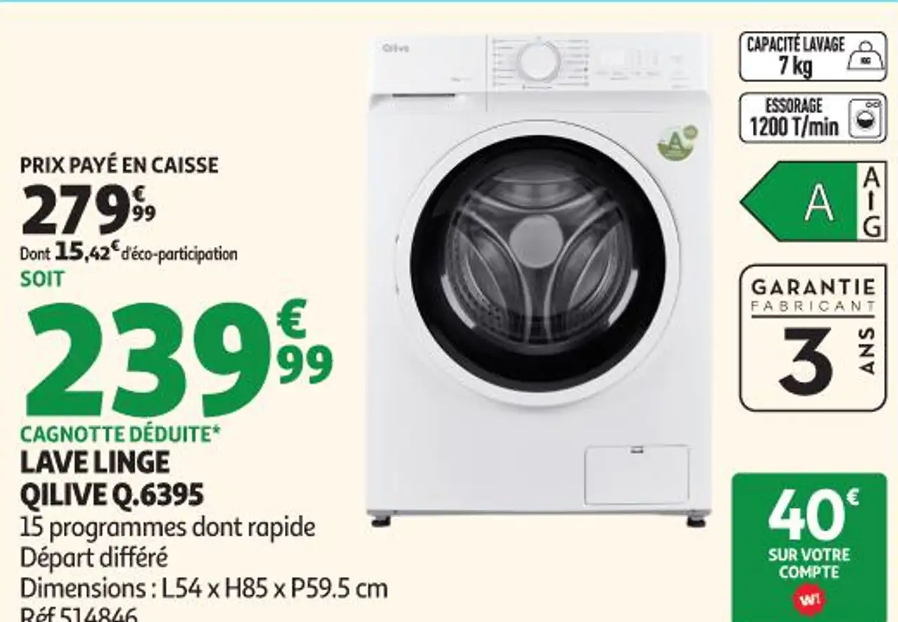 Lave linge Qilive Q.6395
