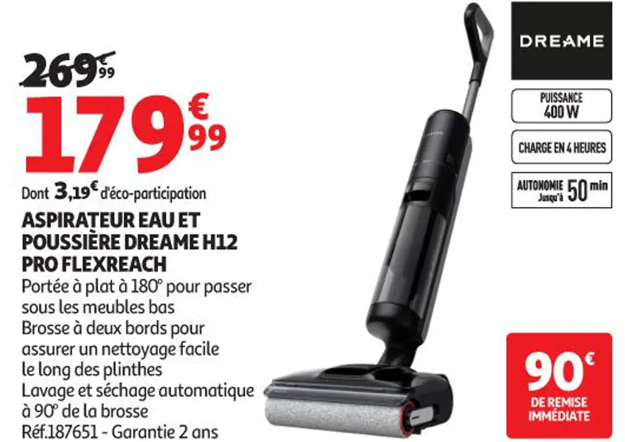 ASPIRATEUR EAU ET POUSSIÈRE DREAME H12 PRO FLEXREACH