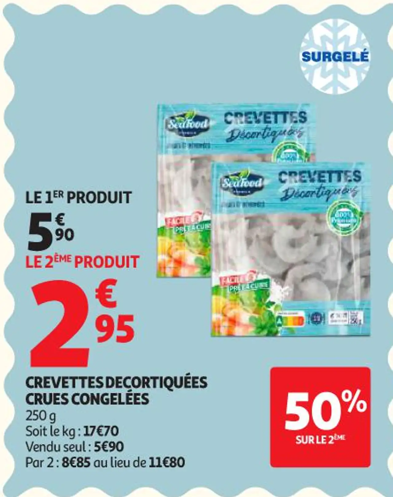 CREVETTES DECORTIQUEES CRUES CONGELEES Seafood