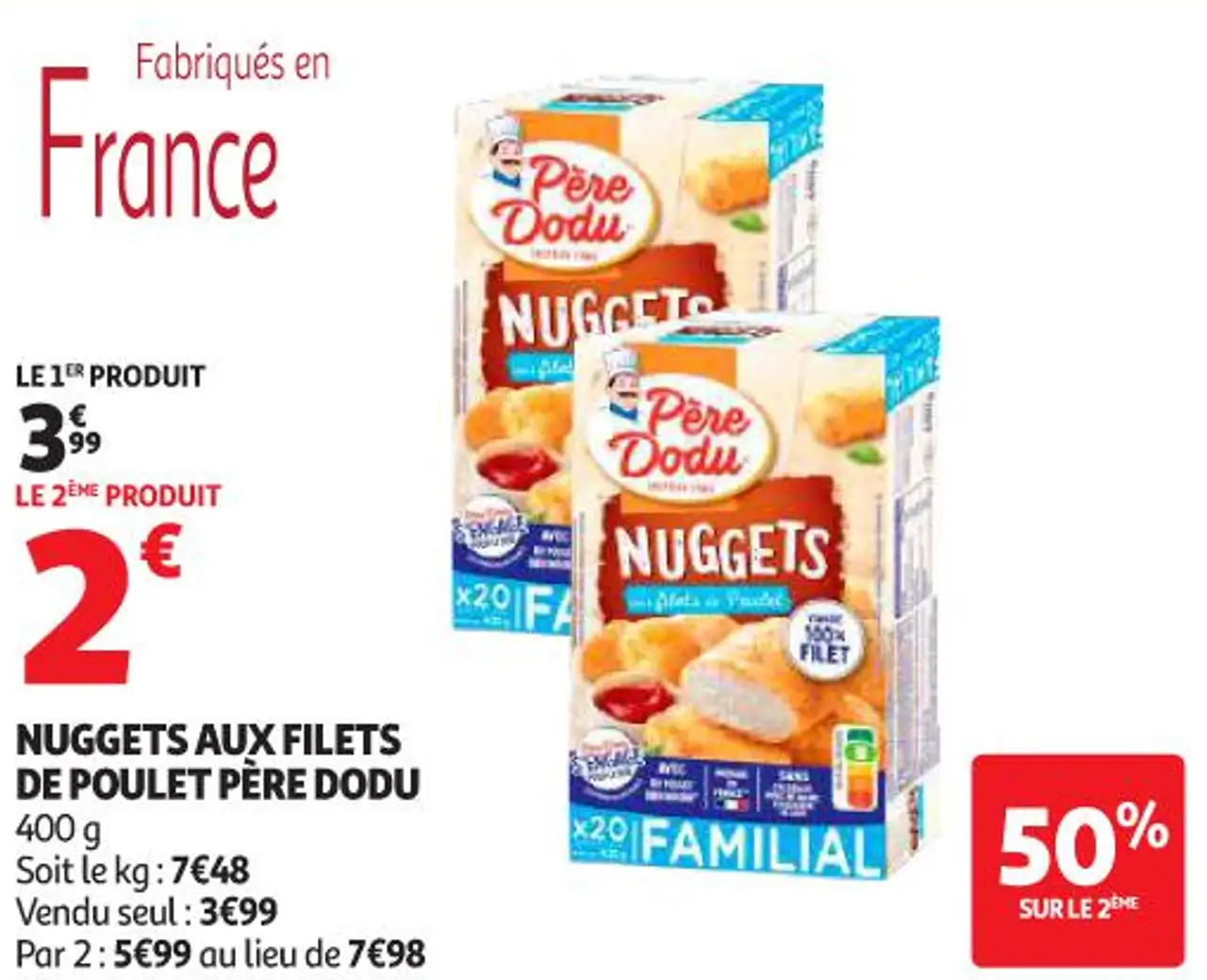 NUGGETS AUX FILETS DE POULET PÈRE DODU