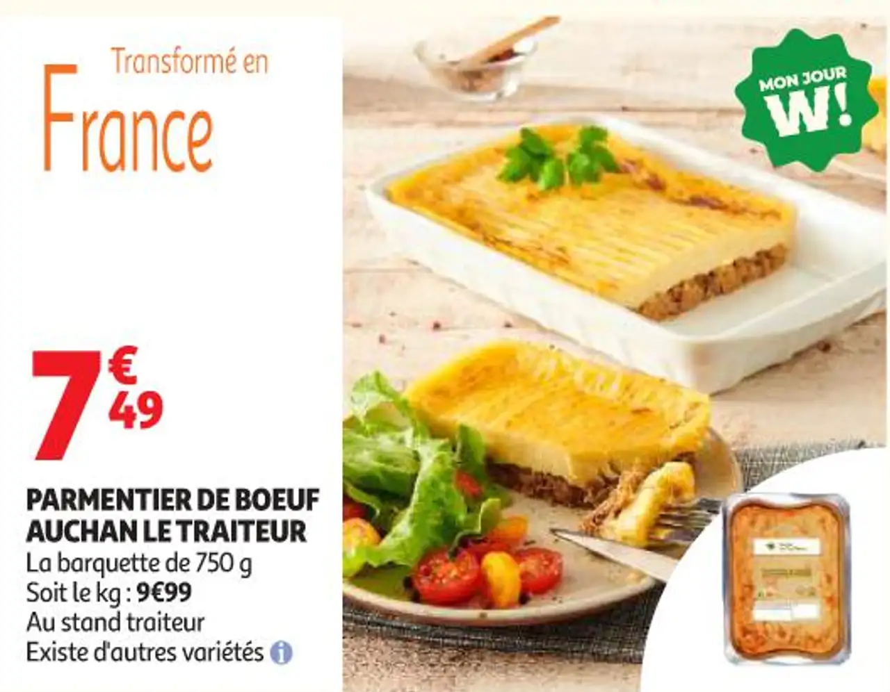 PARMENTIER DE BOEUF AUCHAN LE TRAITEUR