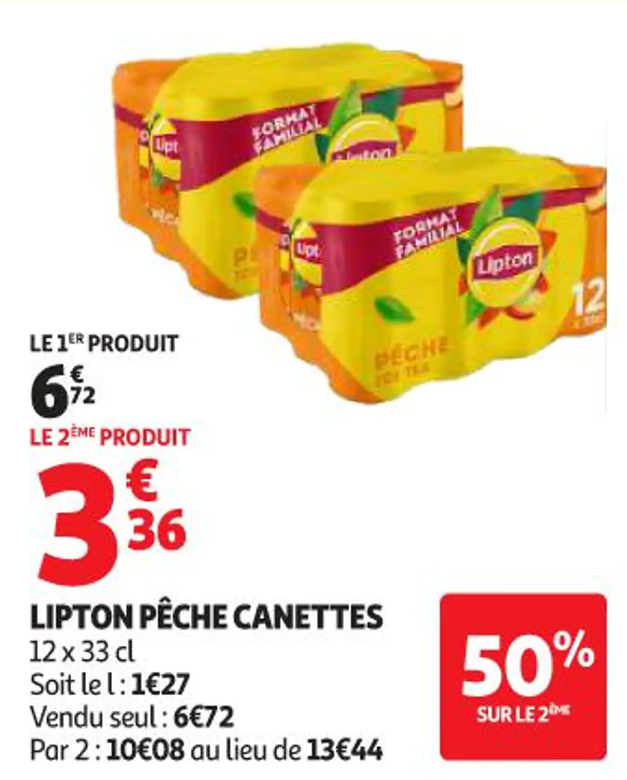 LIPTON PÊCHE CANETTES
