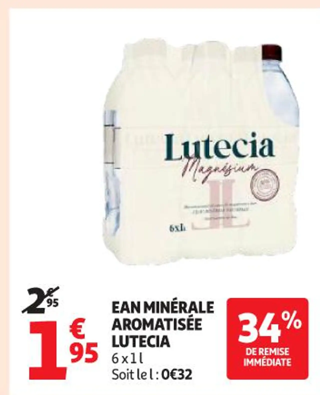 Ean minérale aromatisée Lutecia