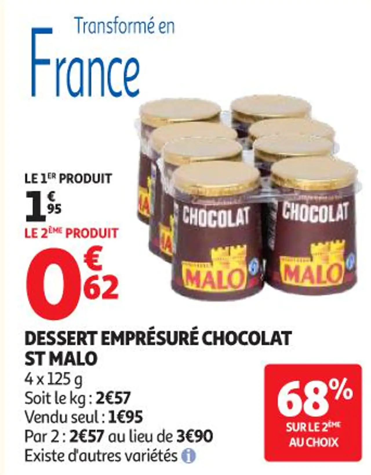 Dessert Emprésuré Chocolat St Malo
