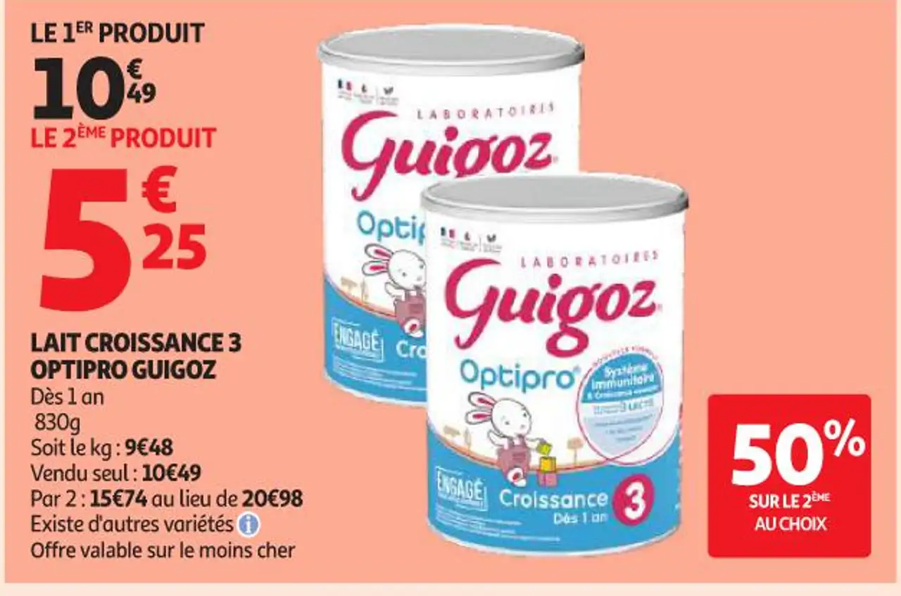 Lait Croissance 3 Optipro Guigoz