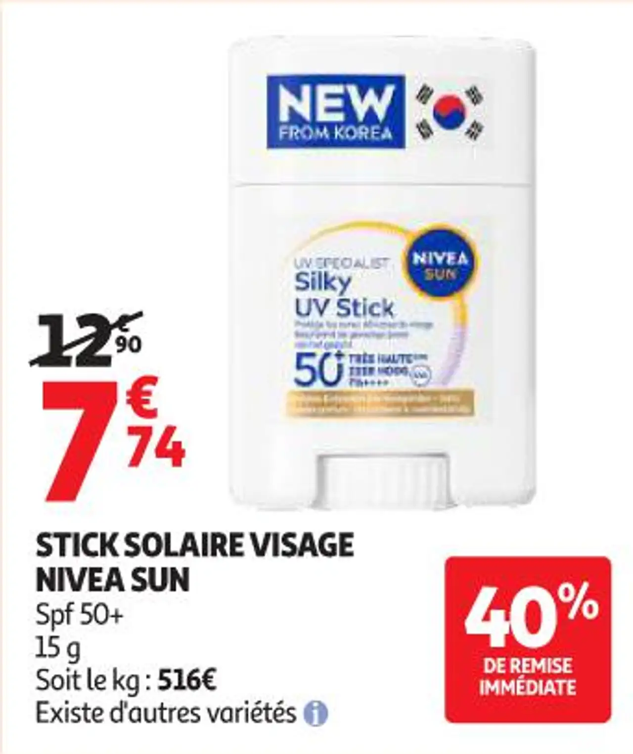 Stick solaire visage Nivea Sun SPF 50+