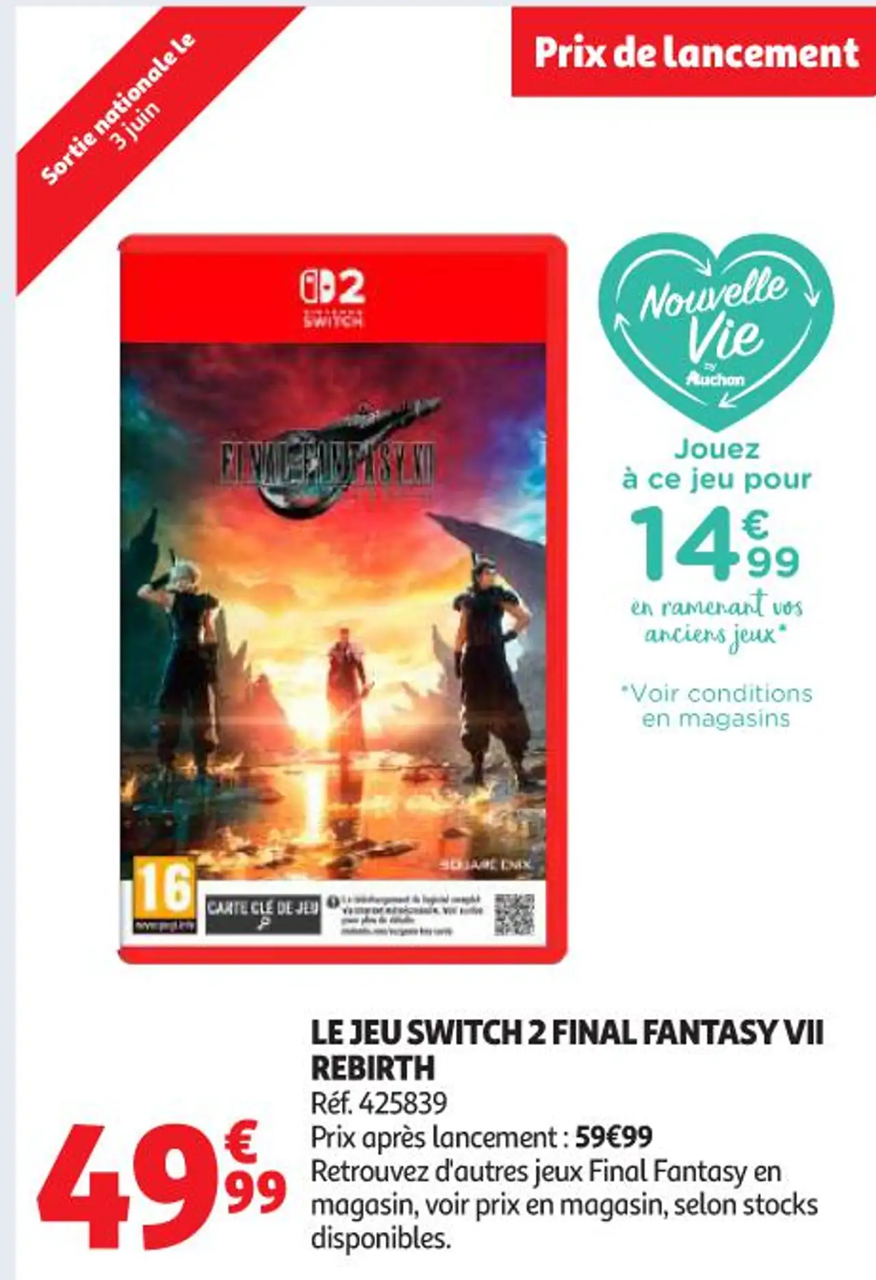 Le jeu Switch 2 Final Fantasy VII Rebirth