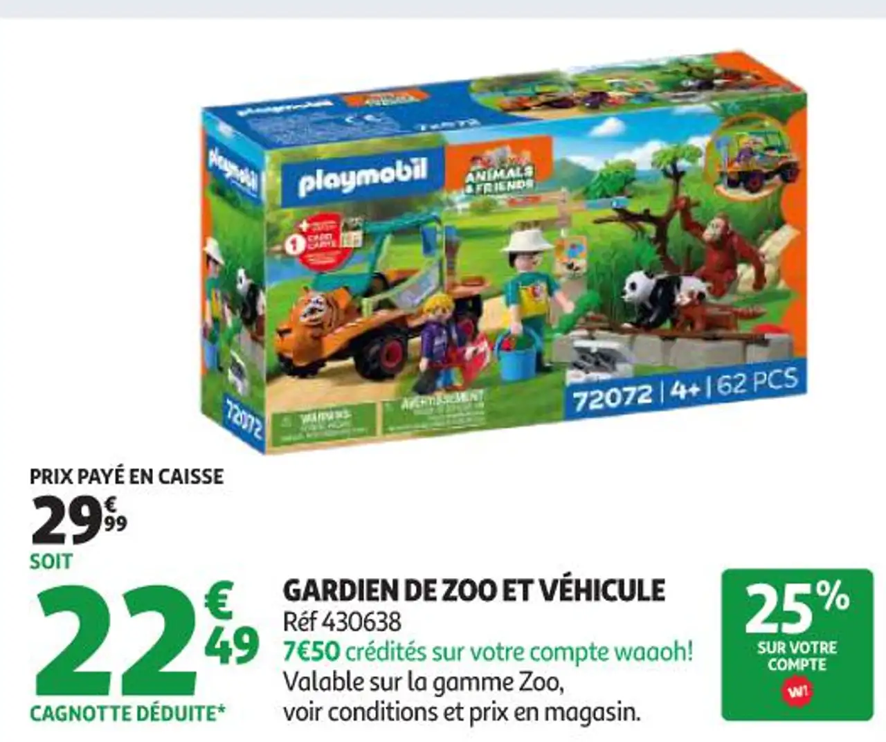 GARDIEN DE ZOO ET VÉHICULE Playmobil