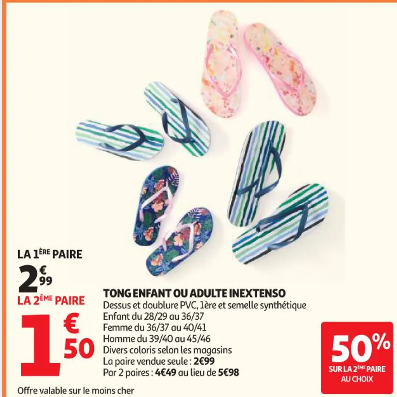 TONG ENFANT OU ADULTE INEXTENSO