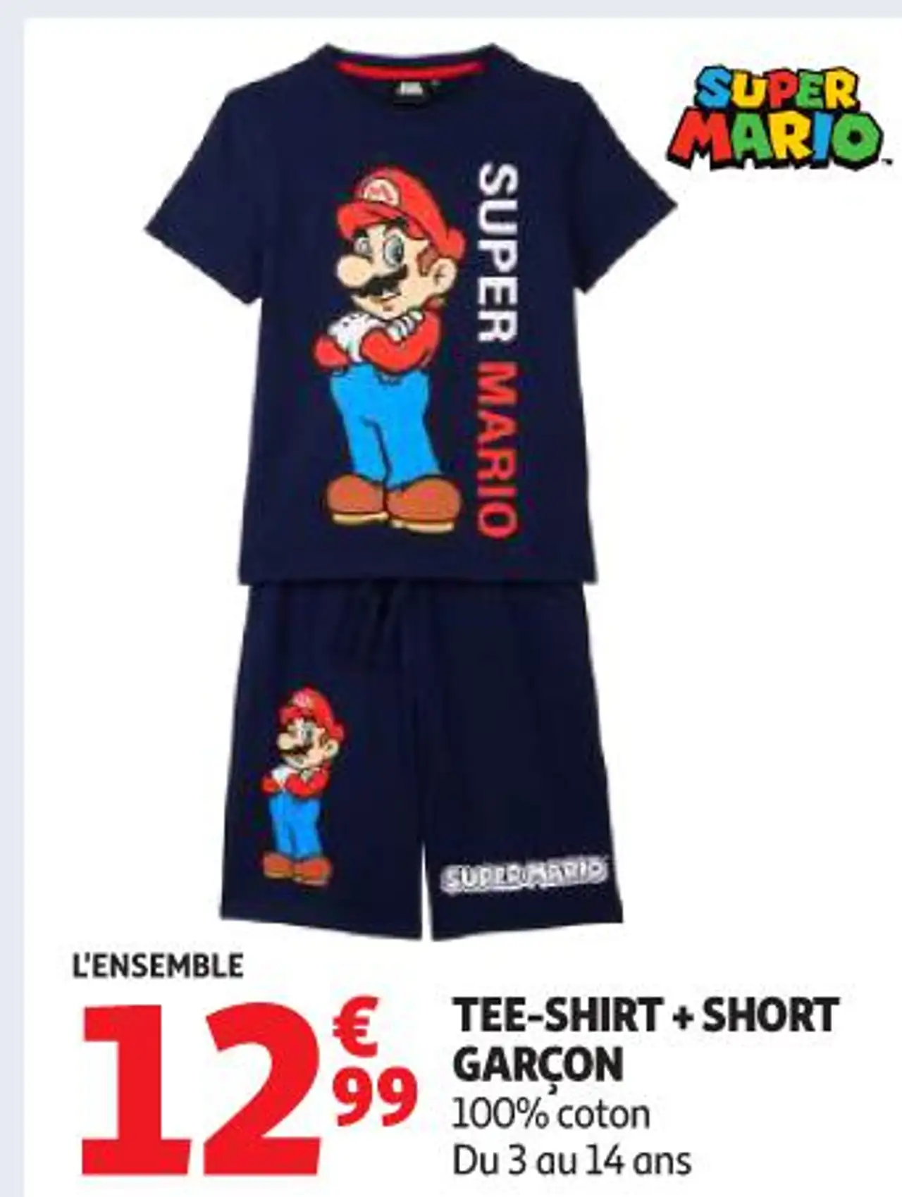 Super Mario Tee-shirt + short garçon