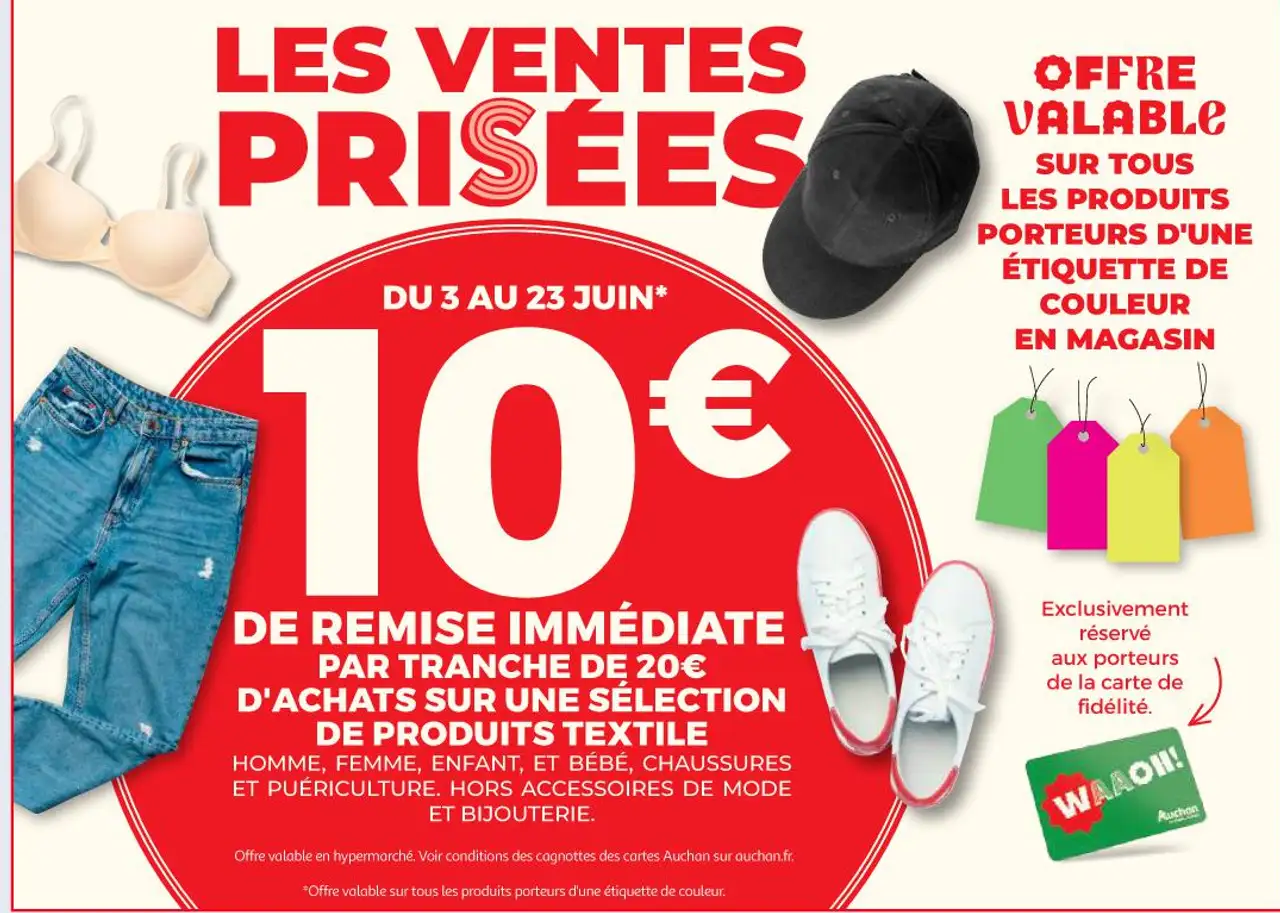 LES VENTES PRISÉES - 10€ DE REMISE IMMÉDIATE PAR TRANCHE DE 20€ D'ACHATS