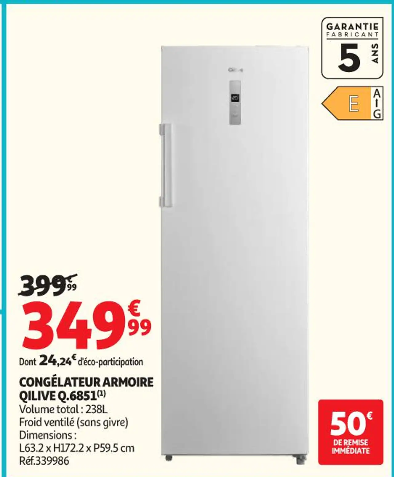 Congélateur Armoire Qilive Q.6851