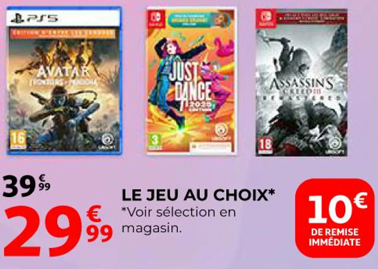 LE JEU AU CHOIX* (Avatar Frontiers of Pandora / Just Dance 2023 / Assassin's Creed III Remastered)
