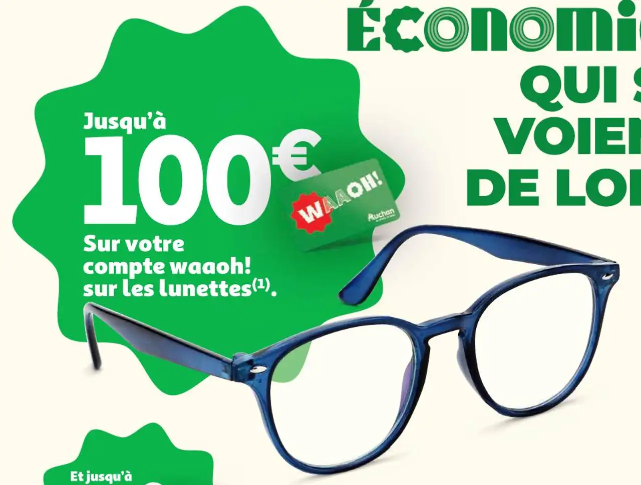 Lunettes - Jusqu'à 100€ sur votre compte Waaoh!