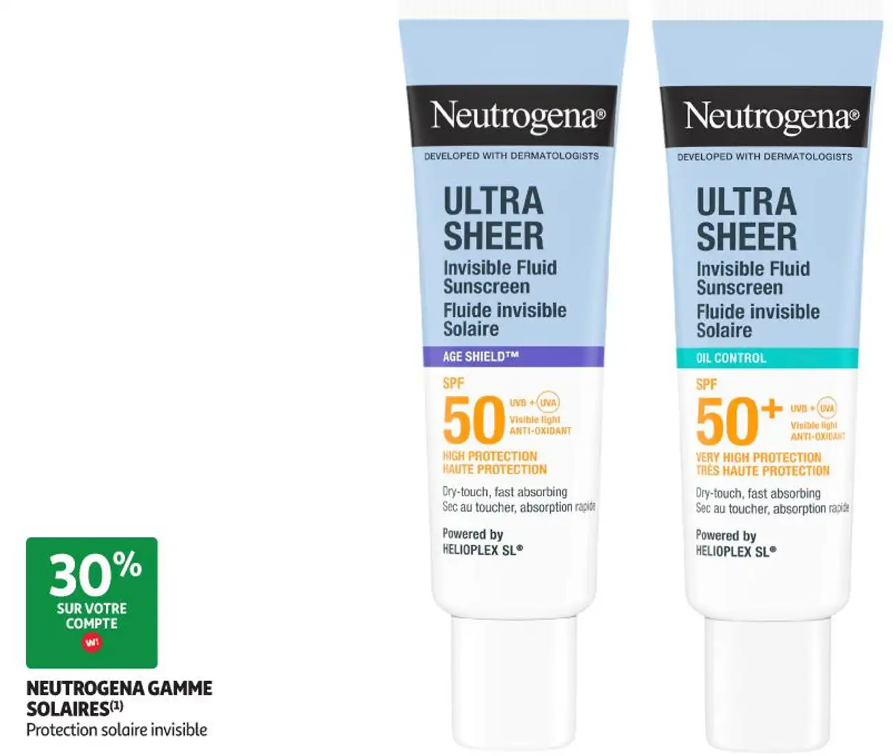 Neutrogena Gamme Solaires Protection solaire invisible