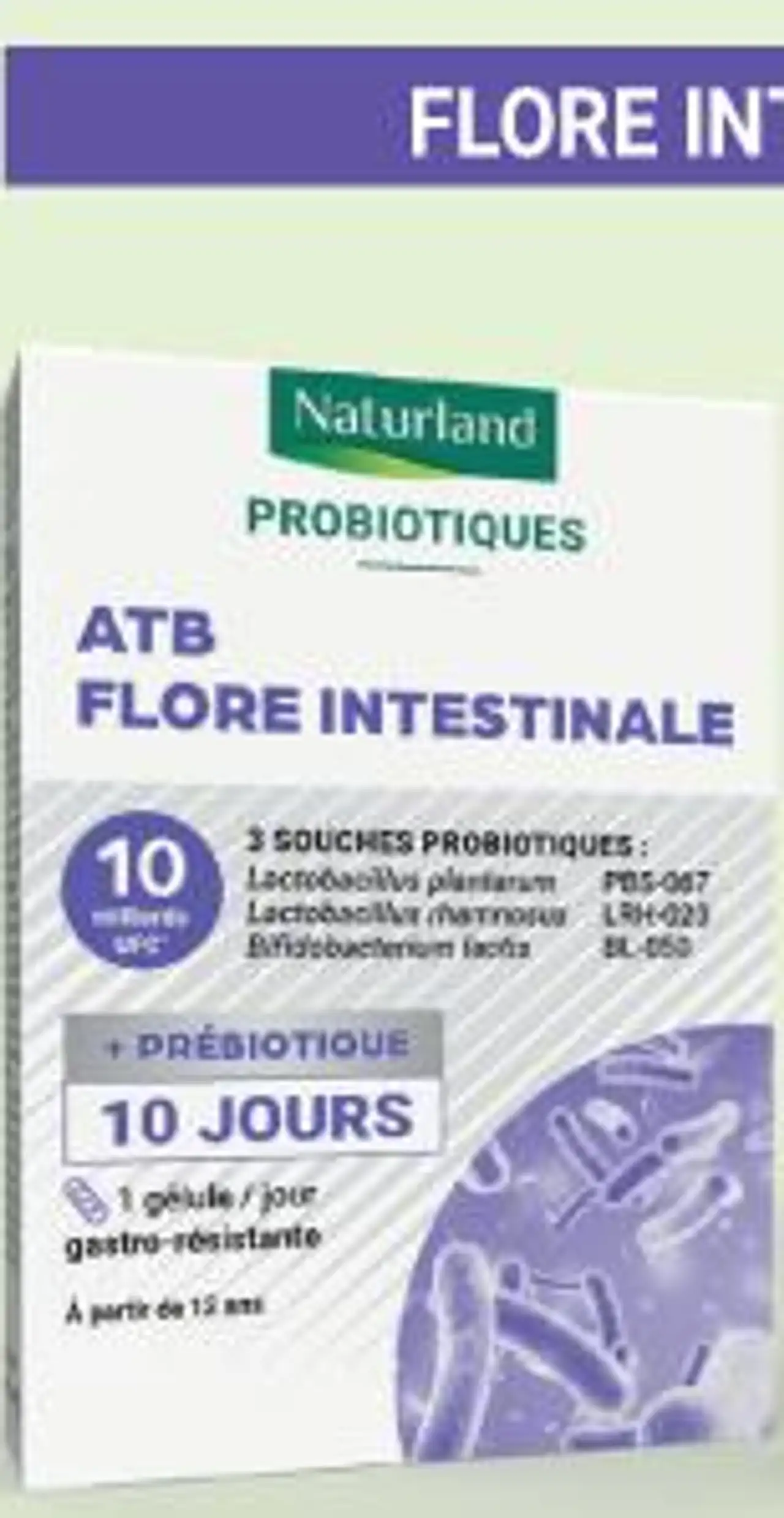 Naturland Probiotiques ATB Flore Intestinale 10 Jours