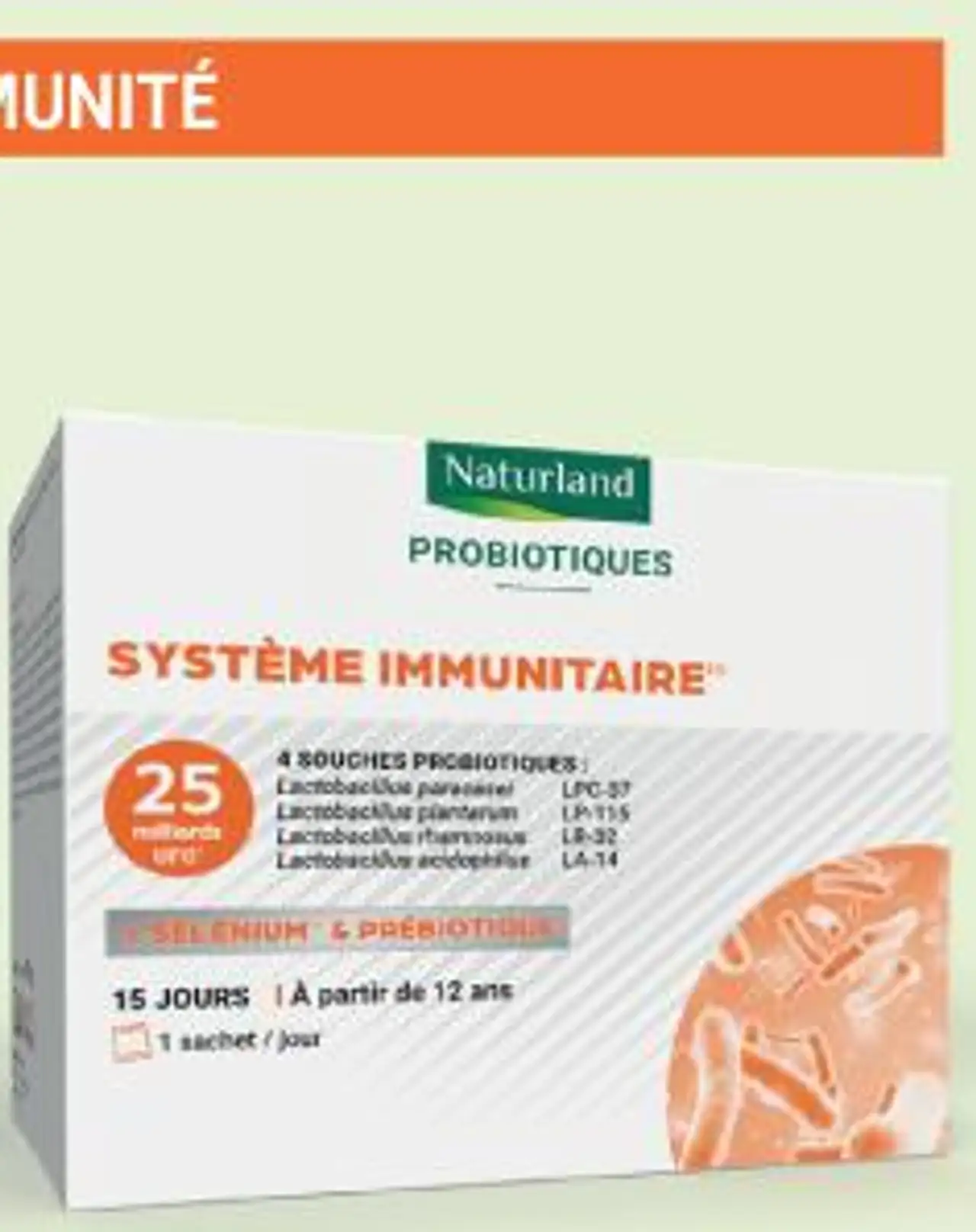 Naturland Probiotiques Système Immunitaire 15 Jours