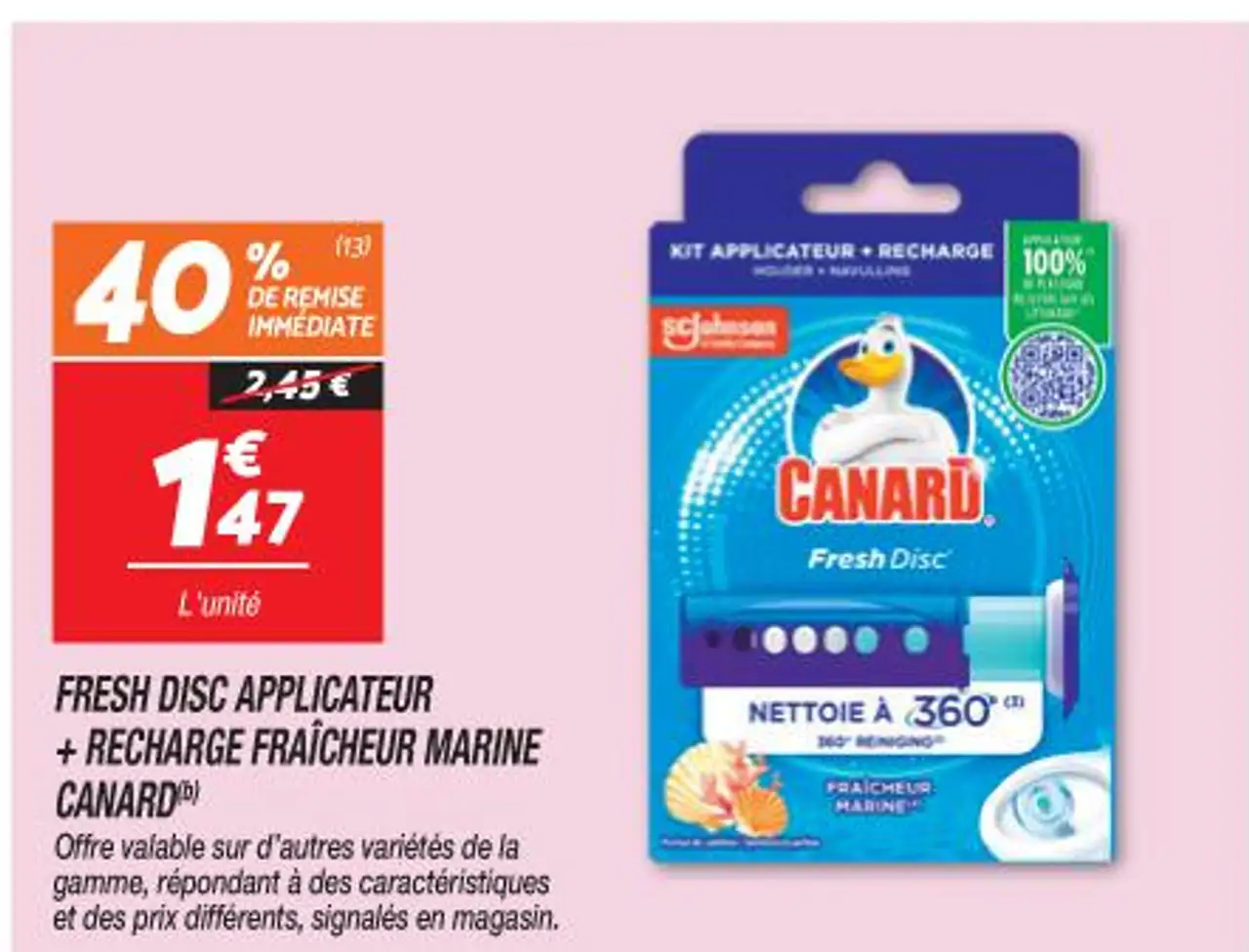 FRESH DISC APPLICATEUR + RECHARGE FRAÎCHEUR MARINE CANARD