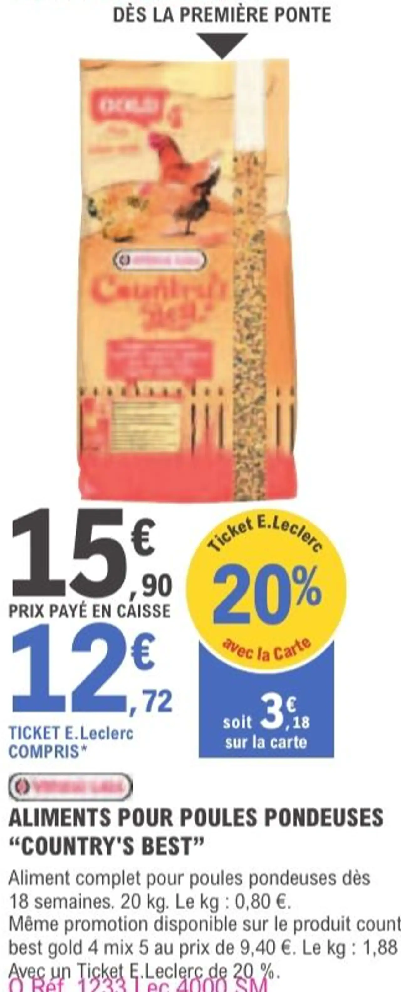 ALIMENTS POUR POULES PONDEUSES "COUNTRY'S BEST"