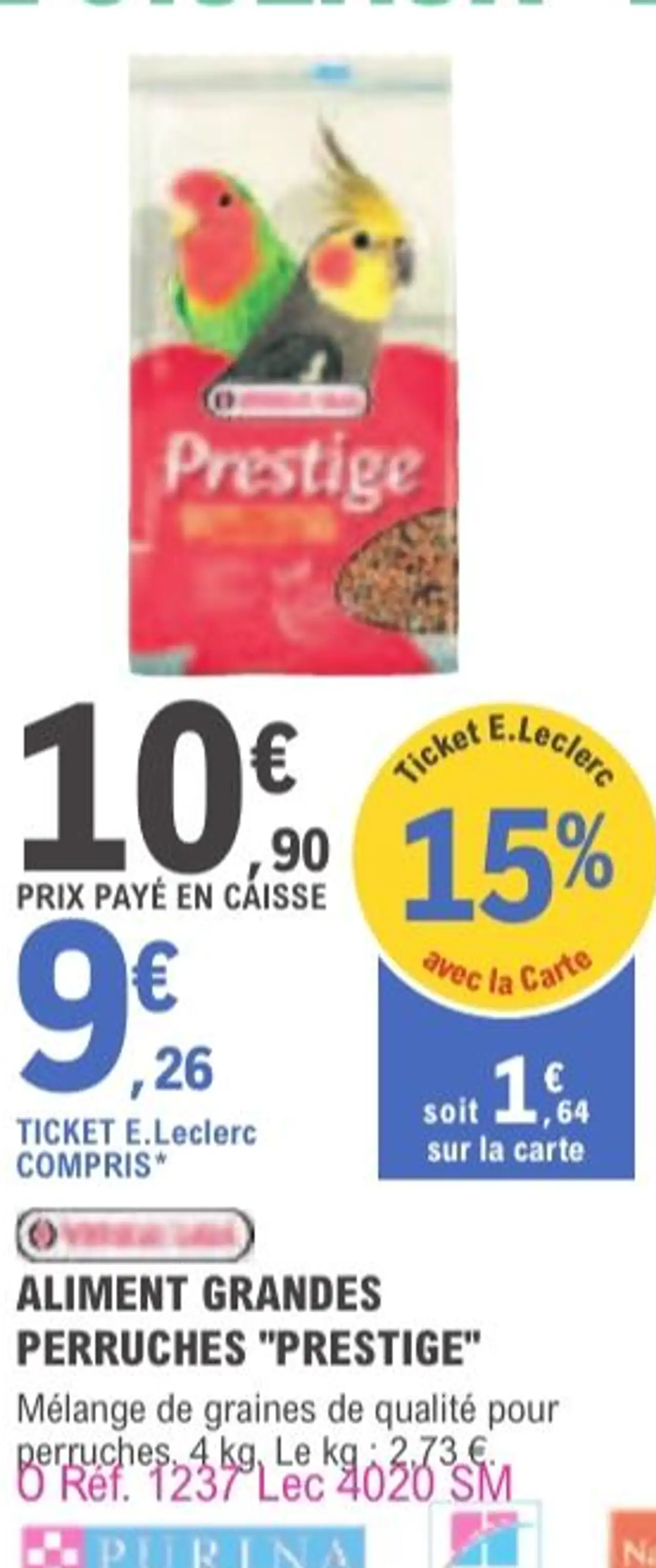 Aliment grandes perruches "Prestige"