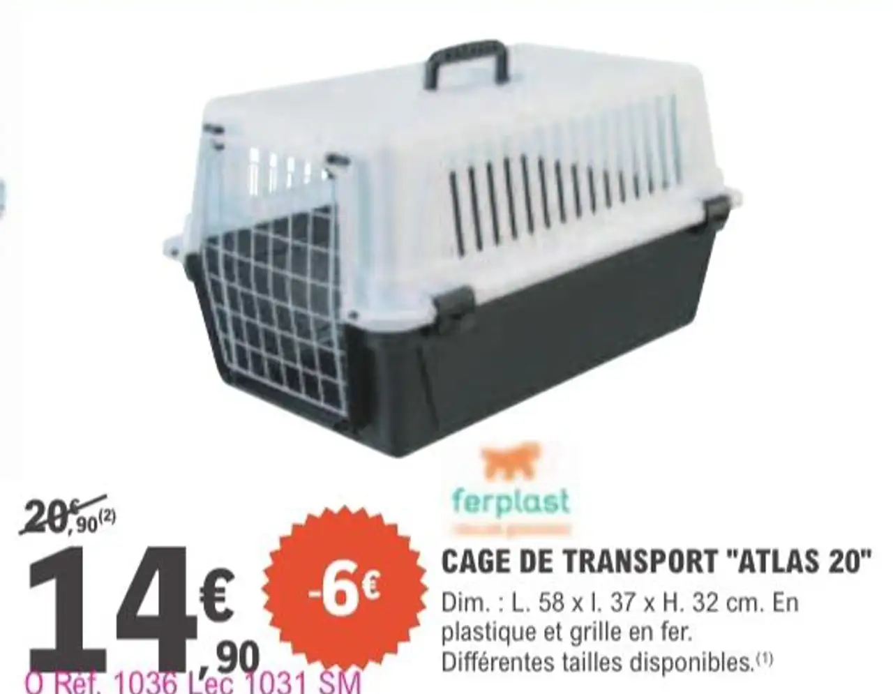 ferplast CAGE DE TRANSPORT "ATLAS 20"