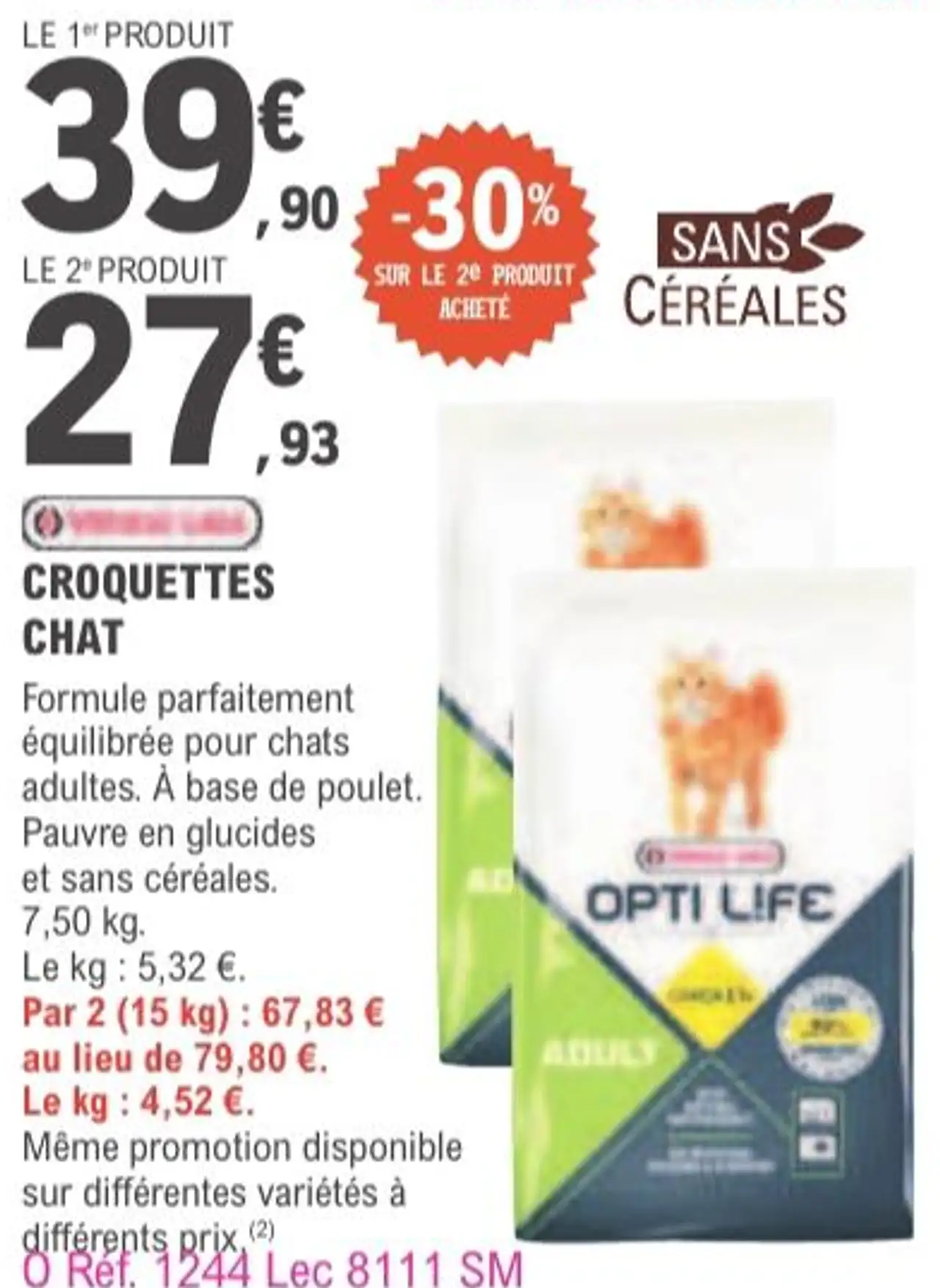 VERSELE-LAGA CROQUETTES CHAT