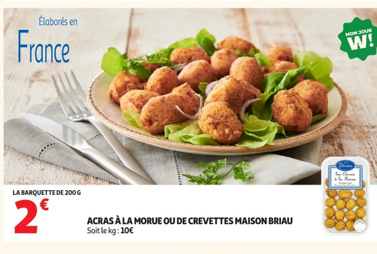 Maison Briau Acras à la morue ou de crevettes
